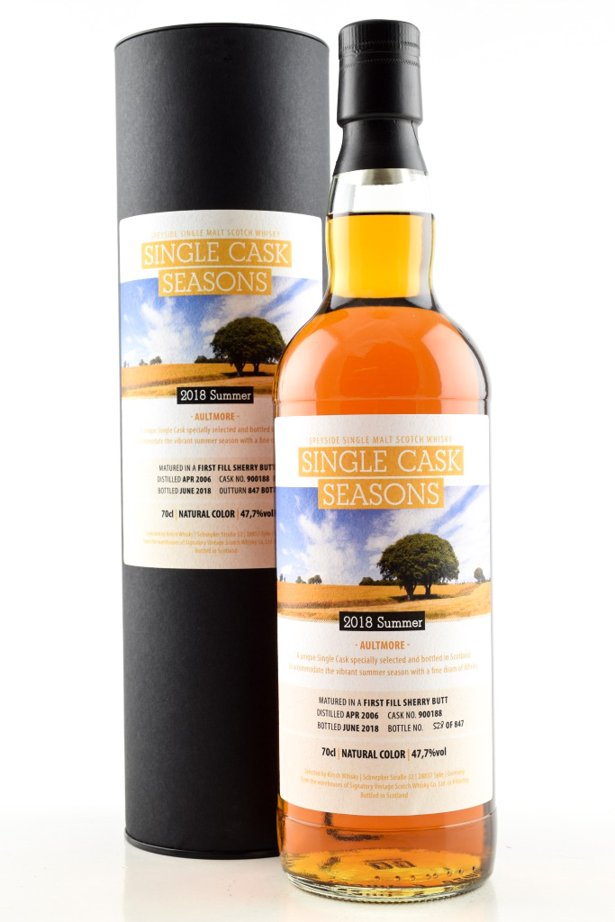 Aultmore 12 Year Old 1st-fill Sherry Butt Single Cask Seasons Signatory 47.7% vol. 0,7l