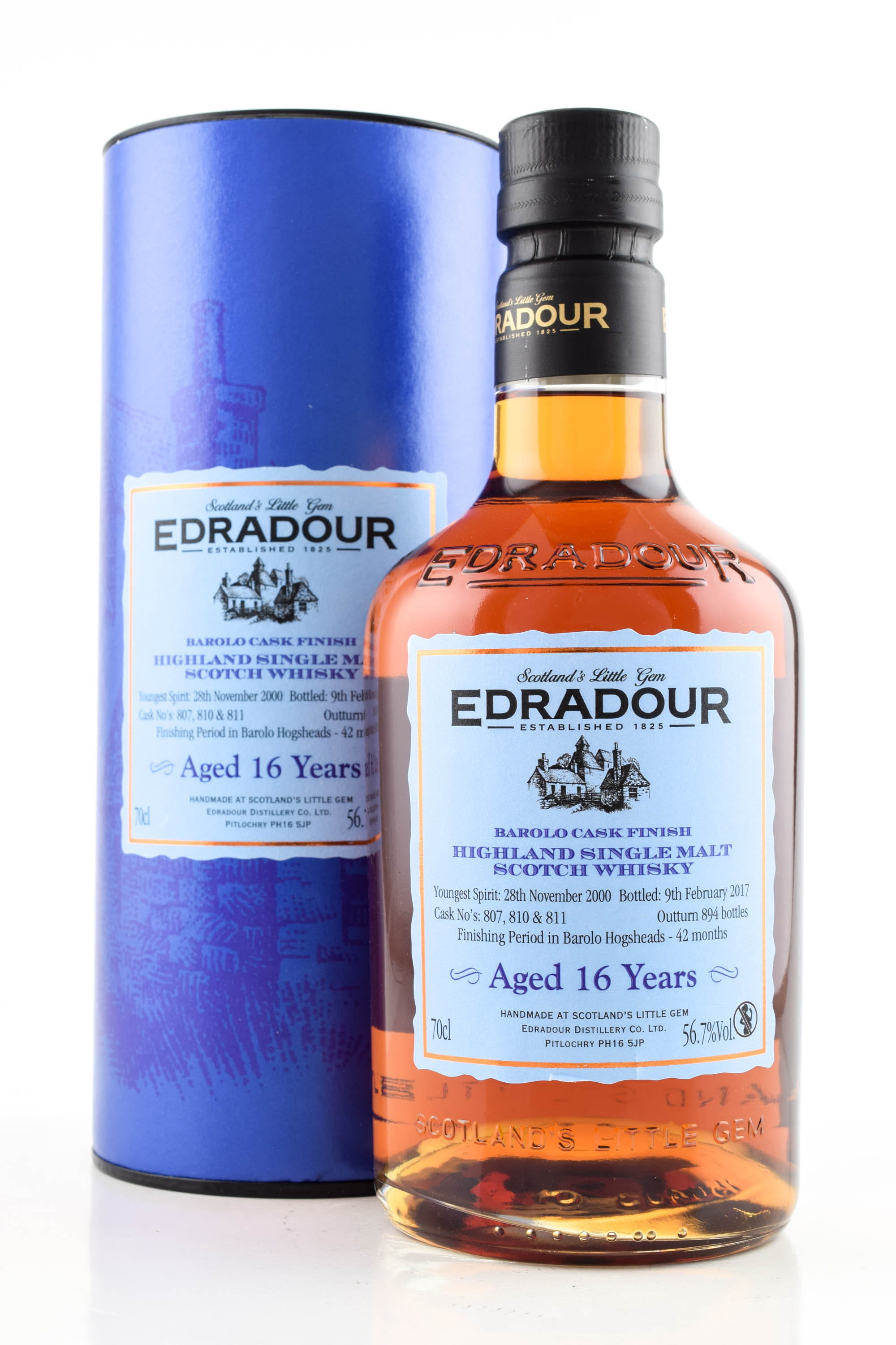 Edradour 16 Year Old 2000/2017 Barolo Cask Finish 56.1% vol. 0,7l
