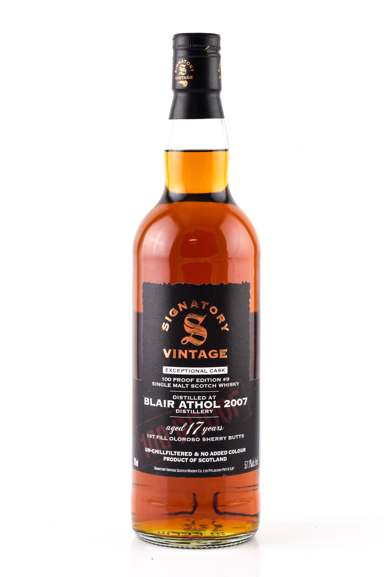 Blair Athol 17 year old Exceptional Cask 100 Proof Edition #9 Signatory Vintage