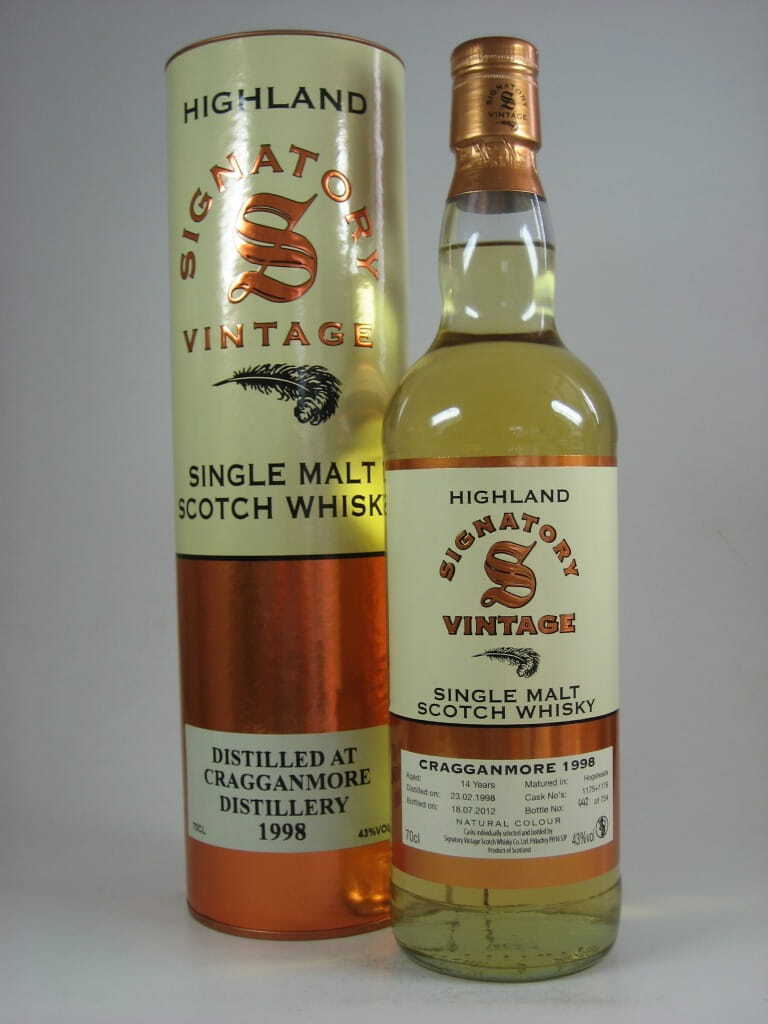Cragganmore 14 Jahre 1998/2012 Hogsheads Vintage Signatory 43%vol. 0,7l