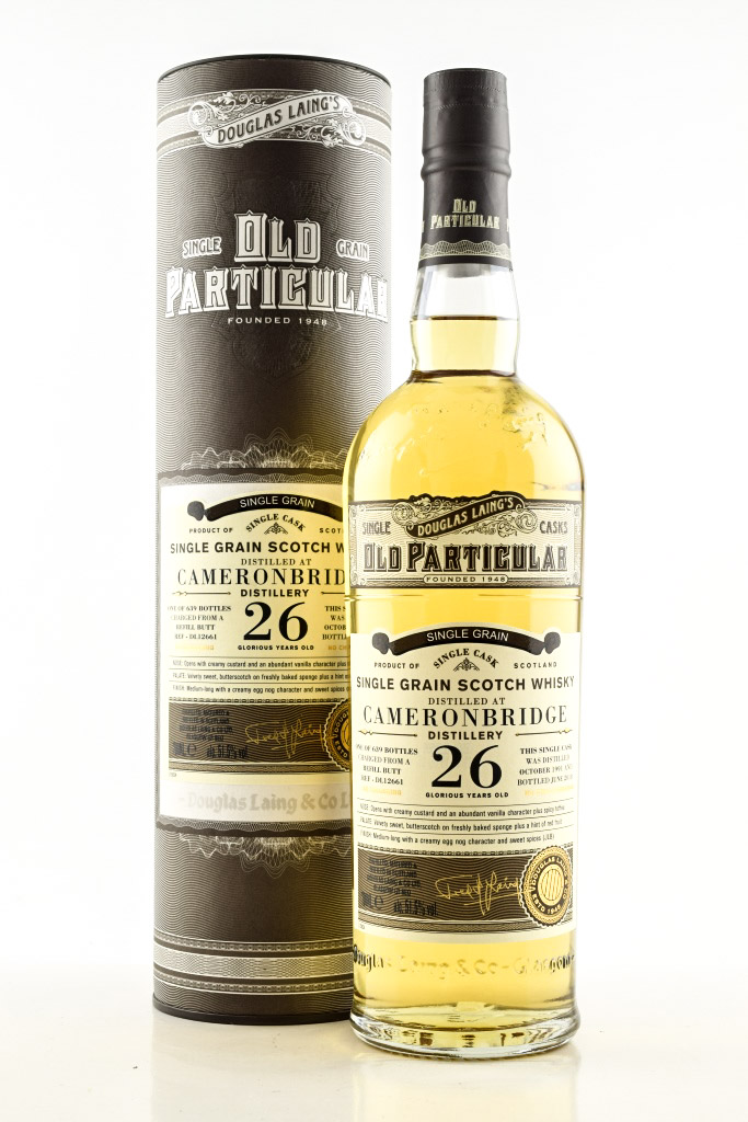 Cameronbridge 26 Year Old Refill Butt 1991/2018 Douglas Laing "Old Particular" 51.5% vol. 0,7l