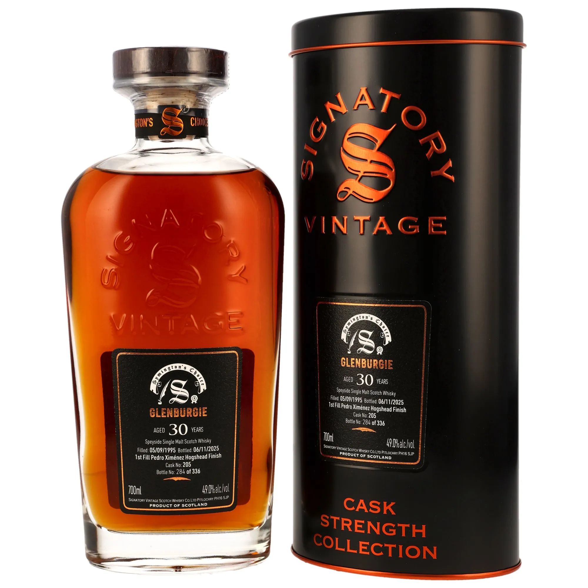 Glenburgie 1995/2025 - 30 Jahre - 1st Fill PX Hogshead Finish #205 - Symingtons Choice