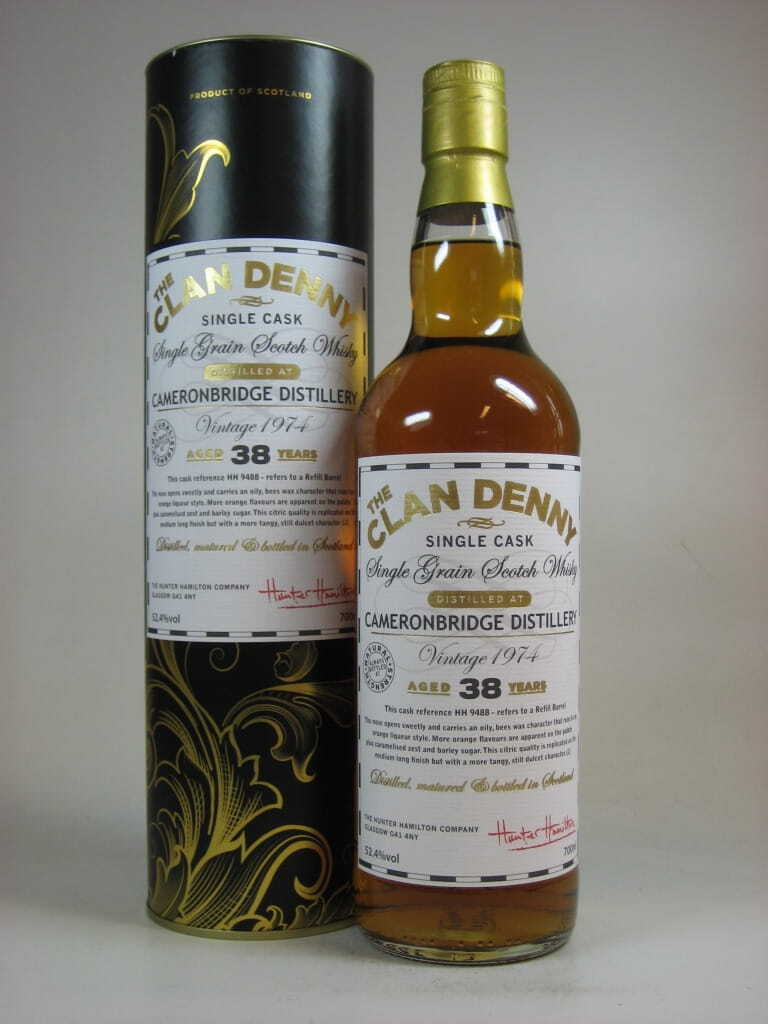 Cameronbridge 38 Jahre 1974 Clan Denny 52,4%vol. 0,7l