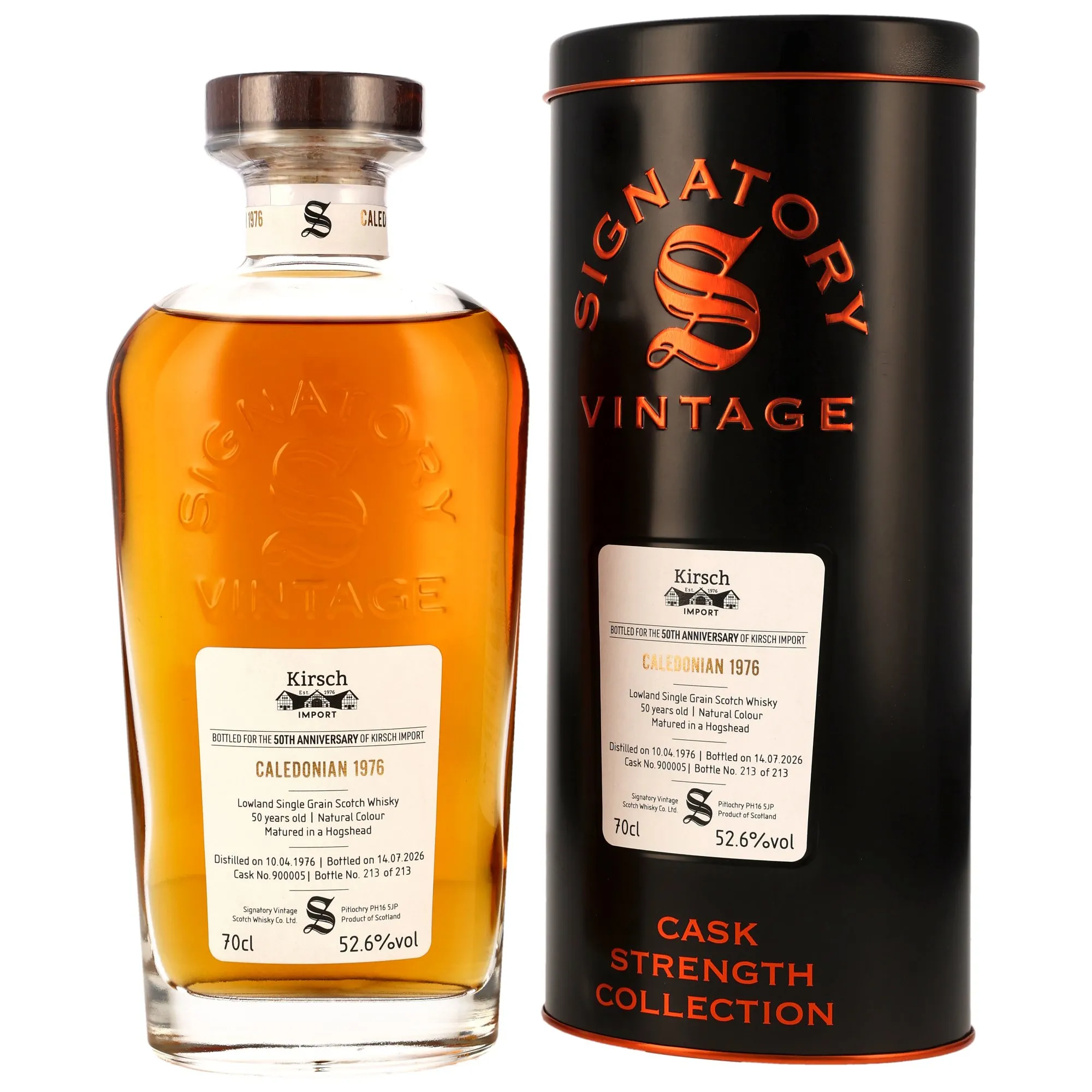 Caledonian 1976/2026 - 50 Jahre - Single Grain - Hogshead #900005 - Sig CS - 50th Anniversary Kirsch Import