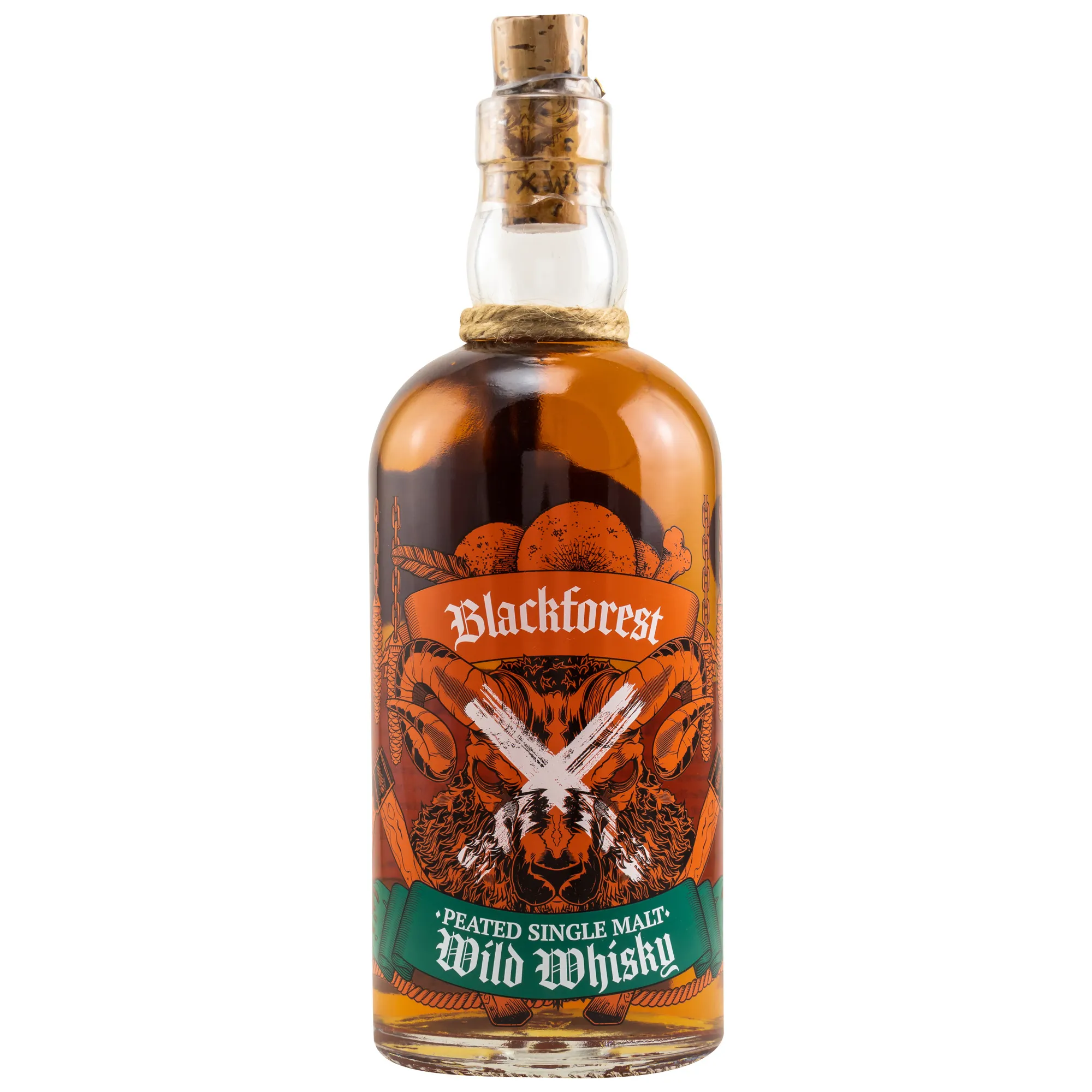 Blackforest Wild Whisky Peated 6 Year Old, American White Oak, Bourbon & Cognac Cask, 42%
