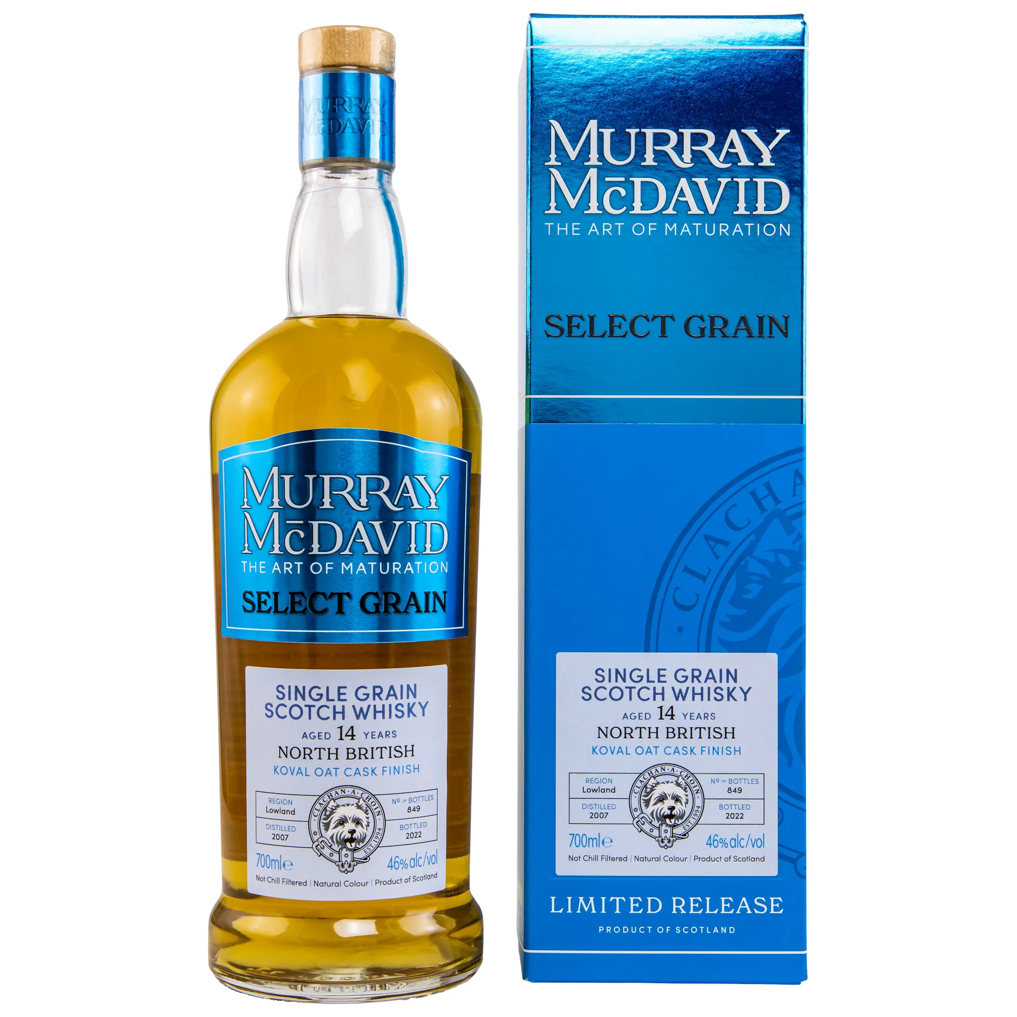 North British Select Grain 14 Year Old, Koval Oat Cask, 2007, Murray McDavid, 46%