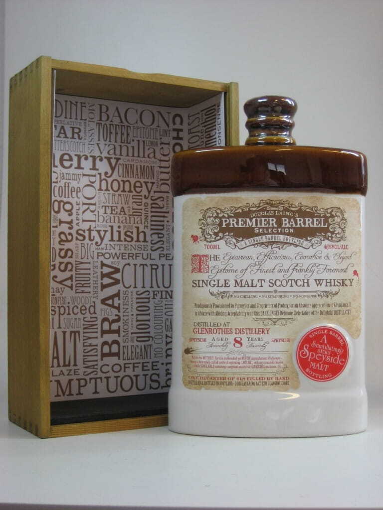 Glenrothes 8 Jahre Single Barrel "Keramikflasche" Douglas Laing "Premier Barrel" 46%vol. 0,7l