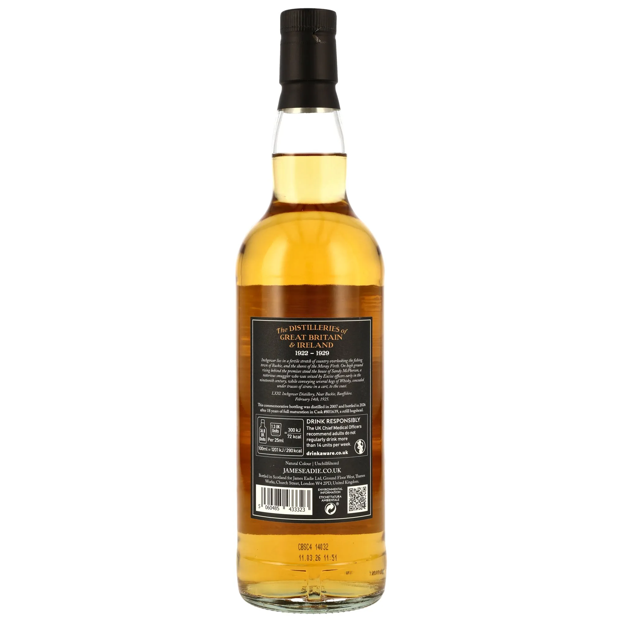 Inchgower 2007/2026 - 18 Jahre - Refill Hogshead #801639 - James Eadie