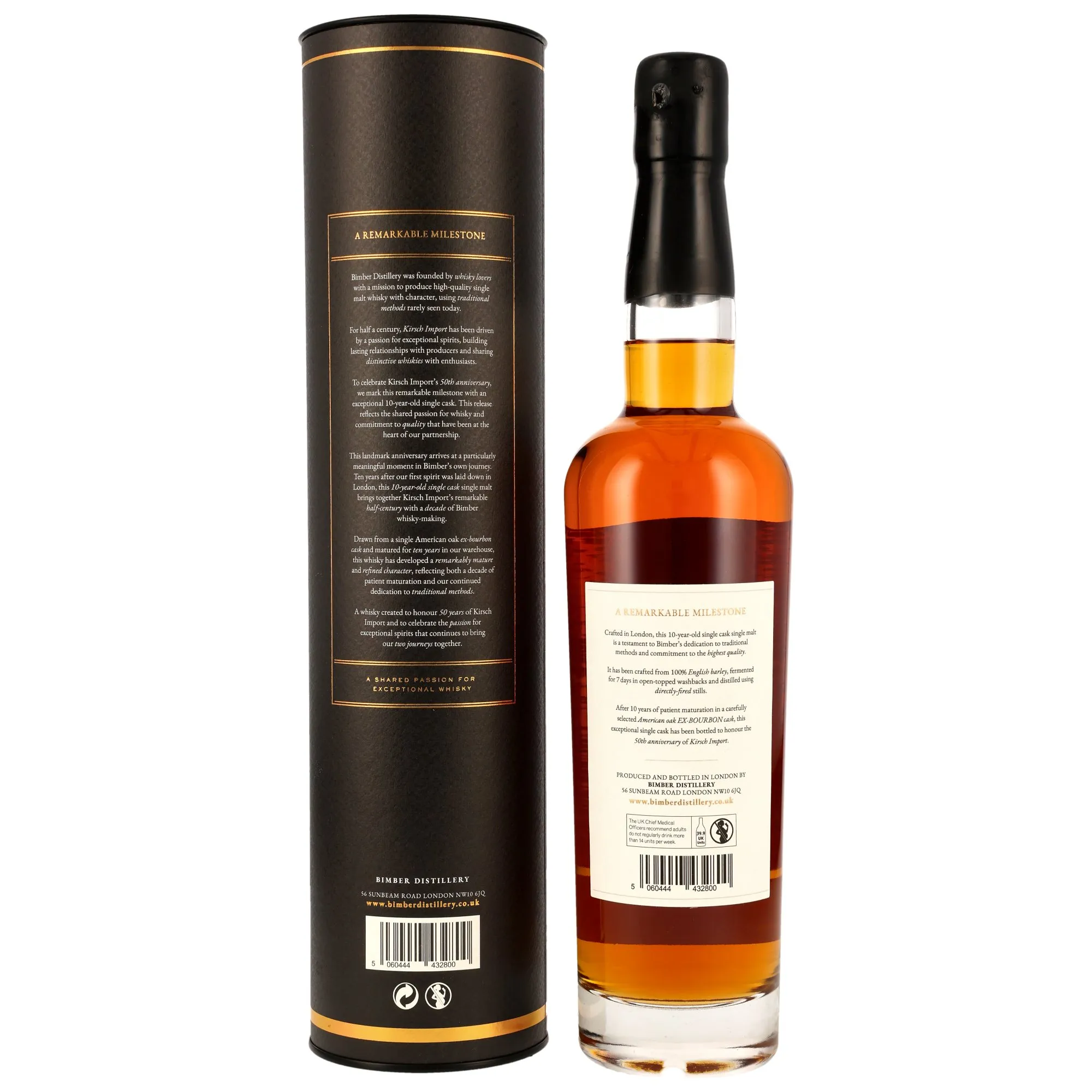 Bimber 2016/2026 - 10 Year Old - Single Malt London Whisky - Ex-Bourbon Cask #74 - 50th Anniversary Kirsch Import