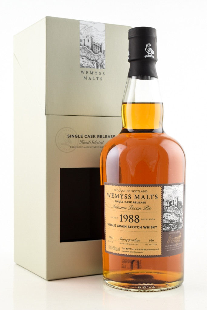 "Autumn Pecan Pie" 1988/2017 Single Sherry Butt Invergordon Wemyss Malts 46% vol. 0,7l