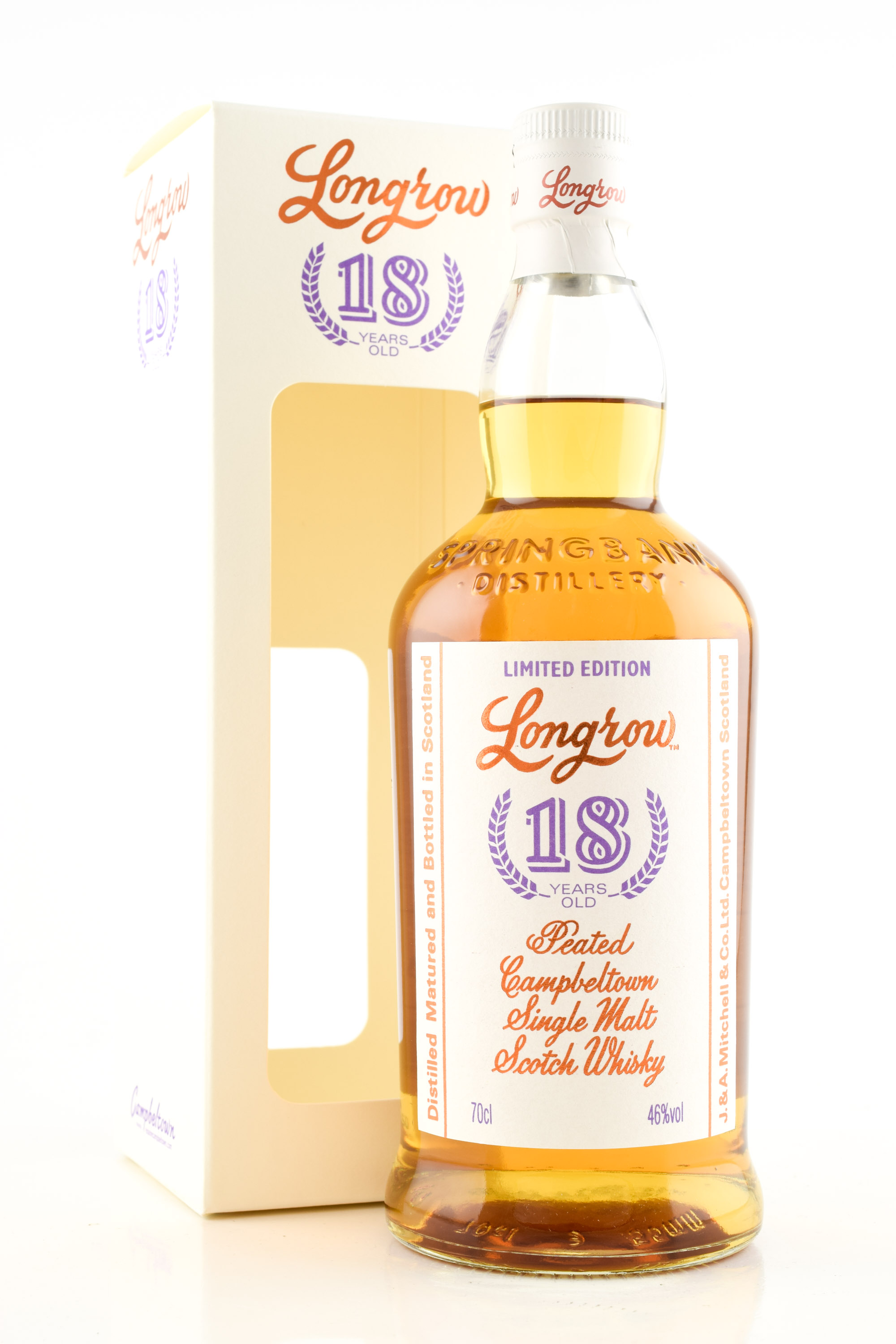 * Longrow 18 Year Old Bottled 2017 46% vol. 0.7l - damaged without gift wrap, label * Longrow 18 Year Old Bottled 2017 46% vol. 0.7l - damaged without gift wrap, label