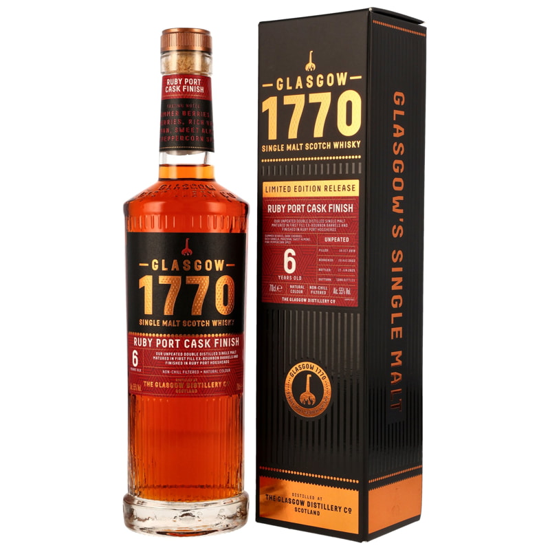 Glasgow 1770 6 Jahre Ruby Port Cask Finish