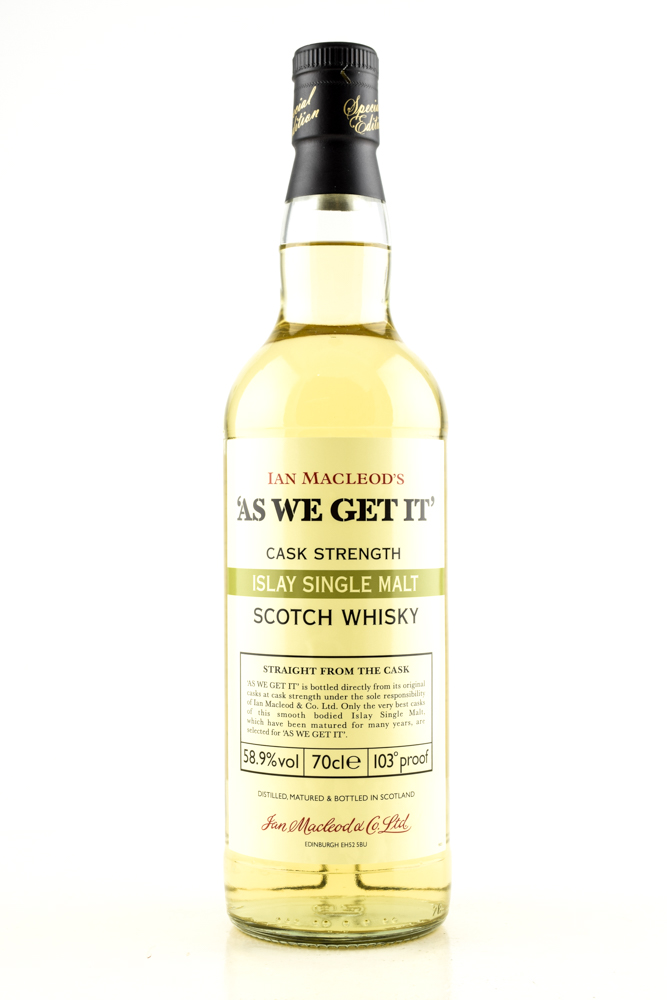 "AS WE GET IT" Islay Ian MacLeod 58,9%vol. 0,7l "AS WE GET IT" Islay Ian MacLeod 58,9%vol. 0,7l