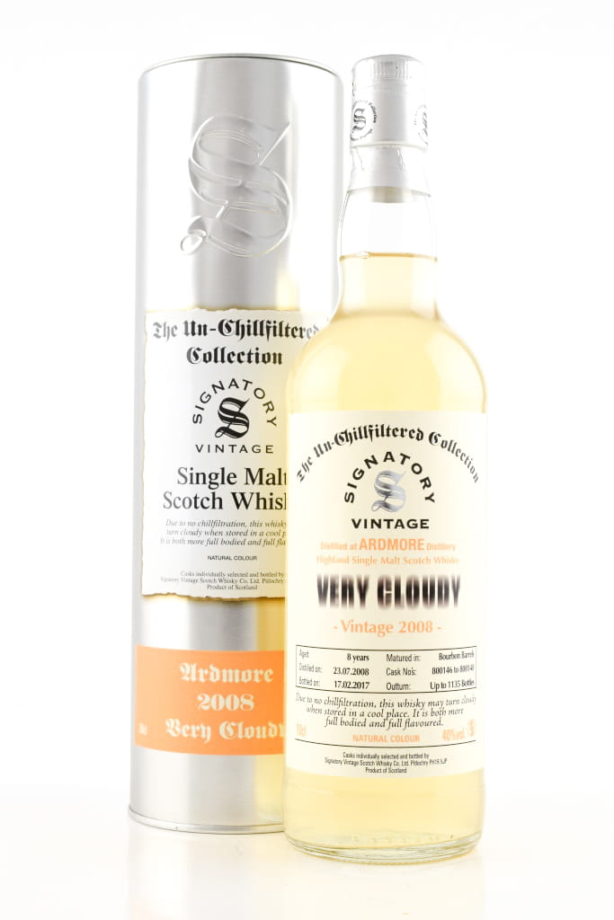 Ardmore eight Year Old 2008/2017 Very Cloudy Un-chillfiltered Signatory 40% vol. 0,7l
