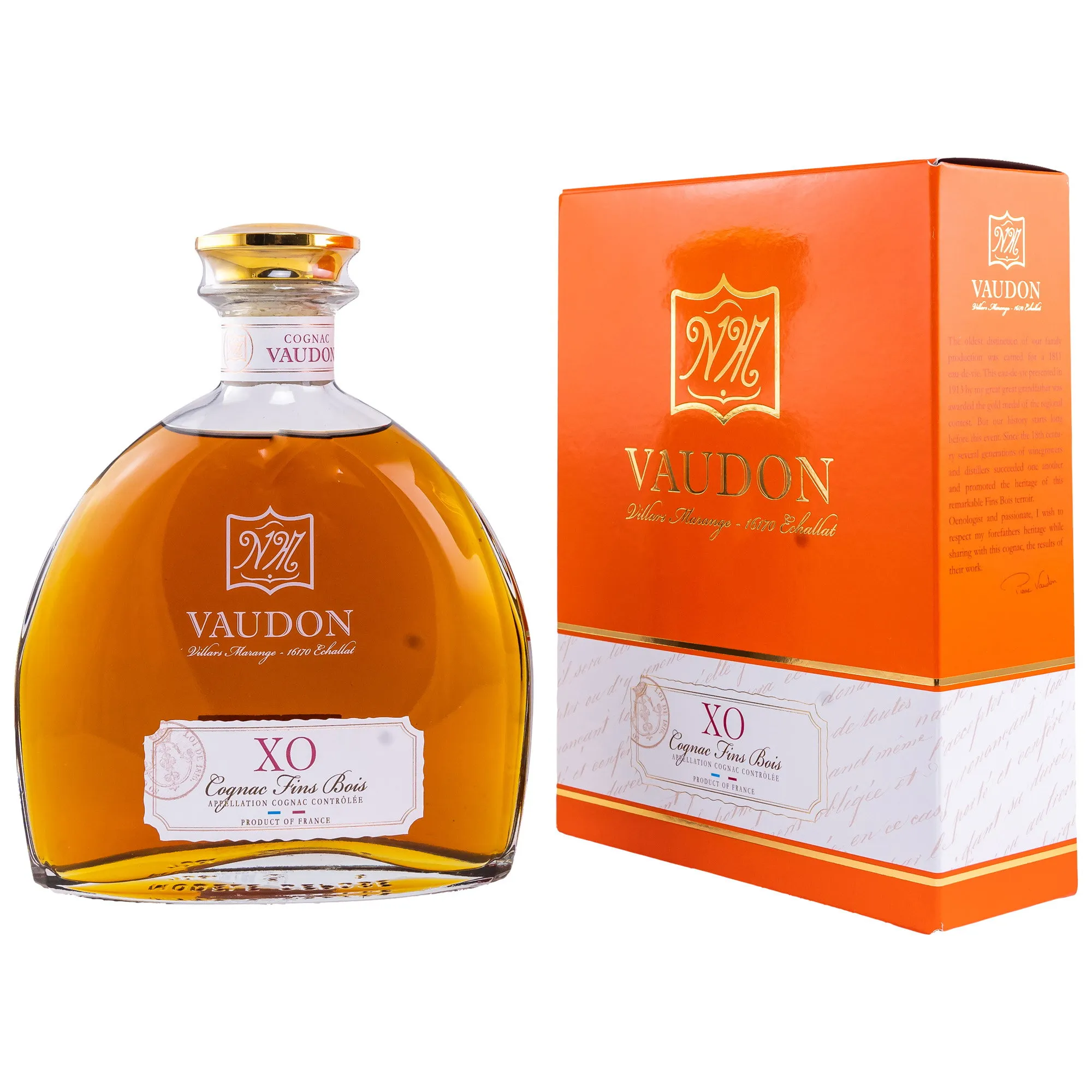 Vaudon Cognac XO Carafe Fins Bois
