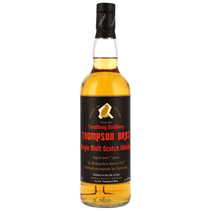 Torabhaig 7 Jahre 1st-fill Bourbon Barrel #1127 Thompson Bros. Torabhaig 7 Jahre 1st-fill Bourbon Barrel #1127 Thompson Bros.