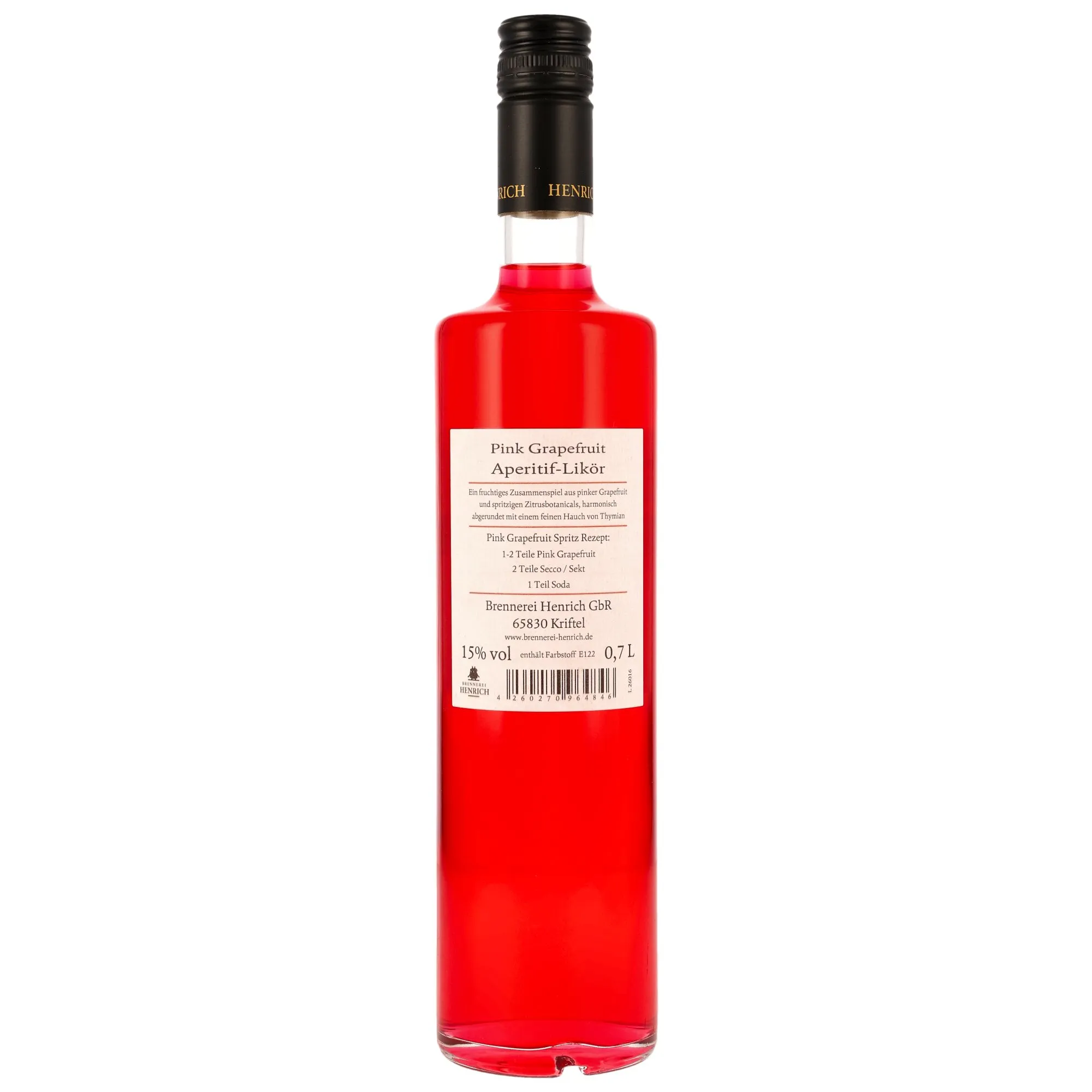 Pink Grapefruit Aperitif-Likör - Brennerei Henrich