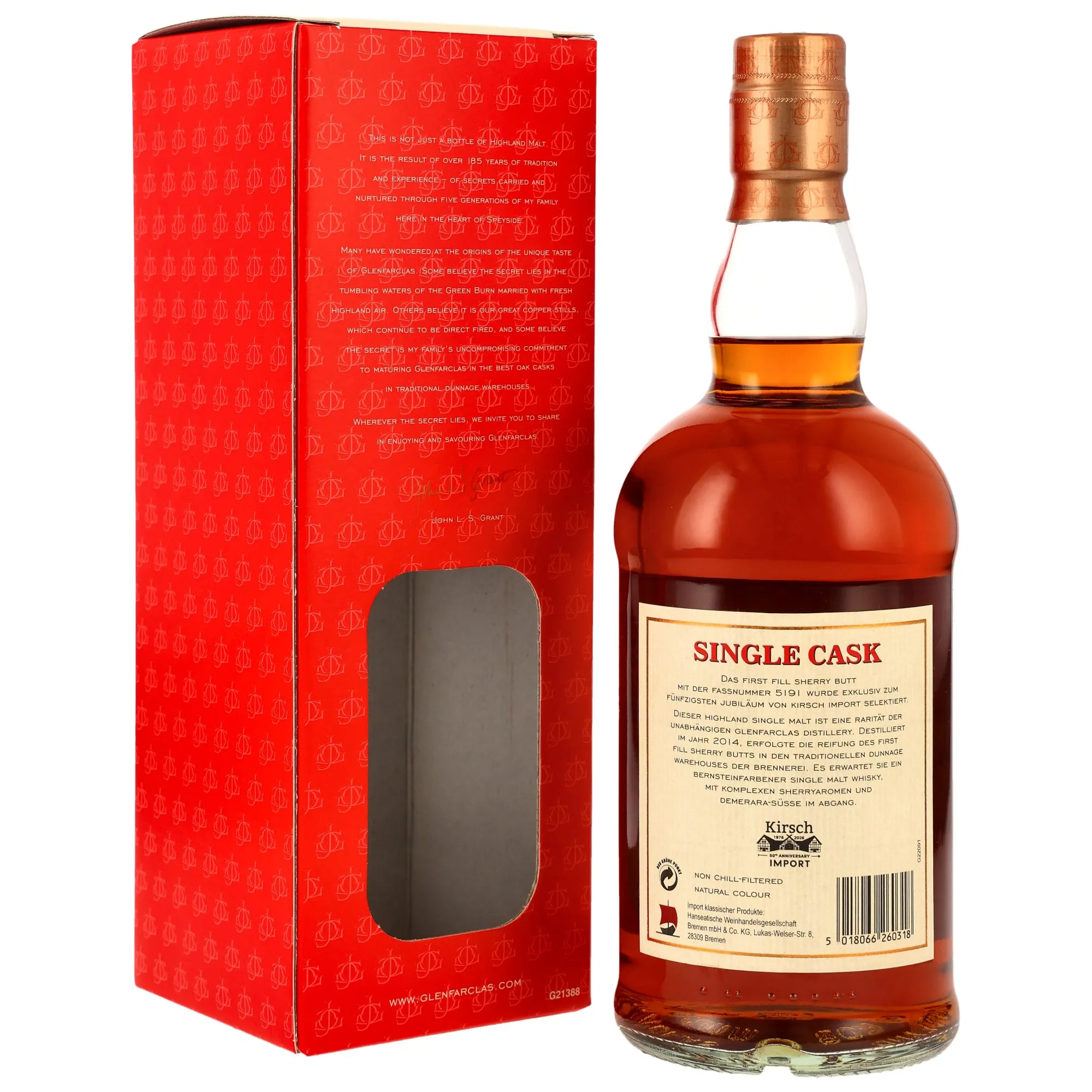 Glenfarclas 2014/2026 - 1st Fill Sherry Butt #5191 - Whisky Live Germany - 50th Anniversary Kirsch Import