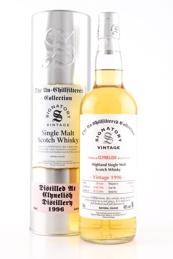 Clynelish 20 Year Old 1996/2016 Hogshead # 6405 Un-chillfiltered Signatory 46% vol. 0,7l