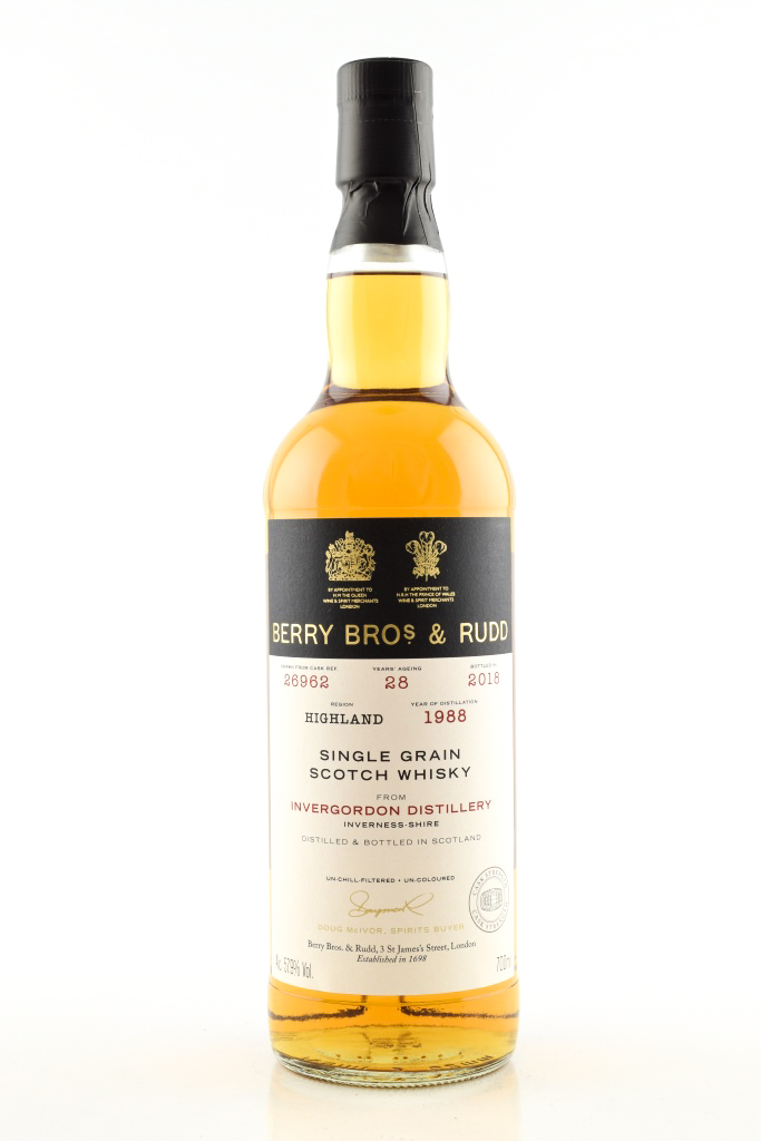 Invergordon 28 Year Old 1988/2018 Cask # 26962 Berry Bros. & Rudd 57.9% vol. 0,7l