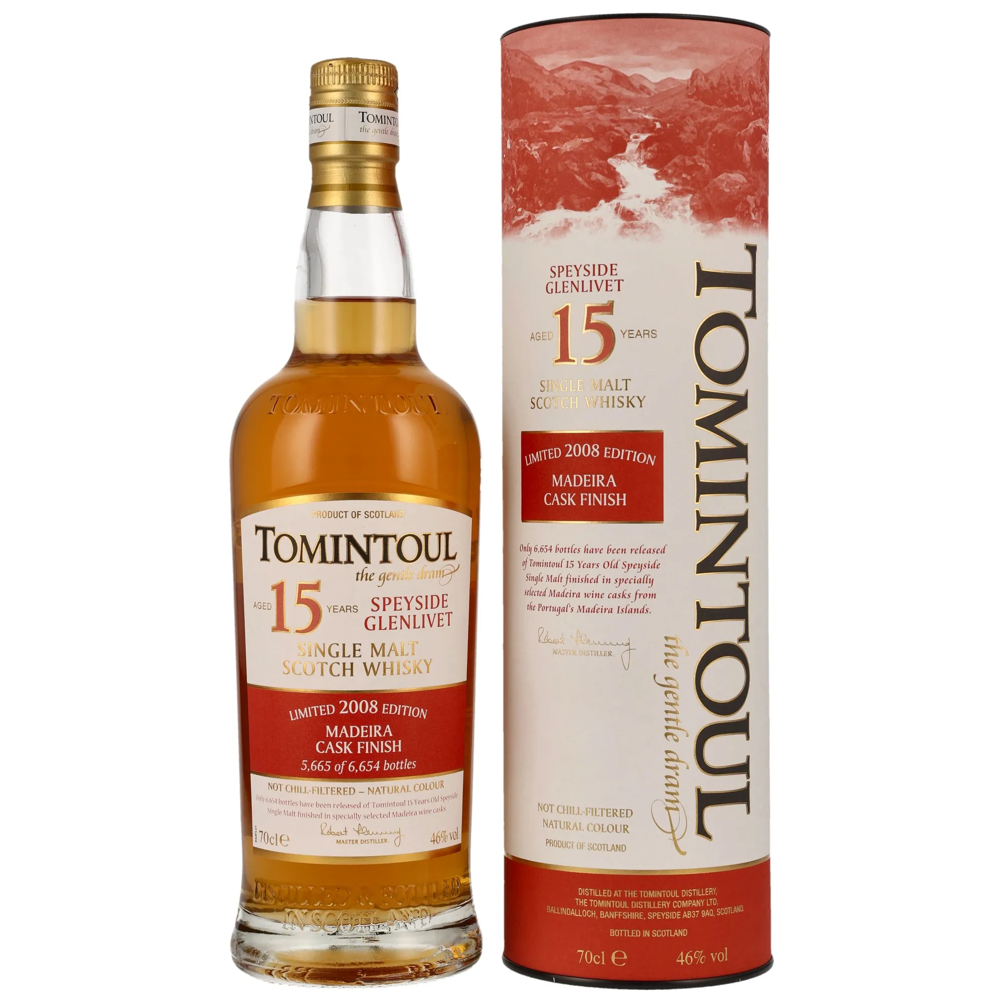Tomintoul Limited 2008 Edition Madeira Cask Finish 15 Year Old, Madeira Cask, 2023, 46%