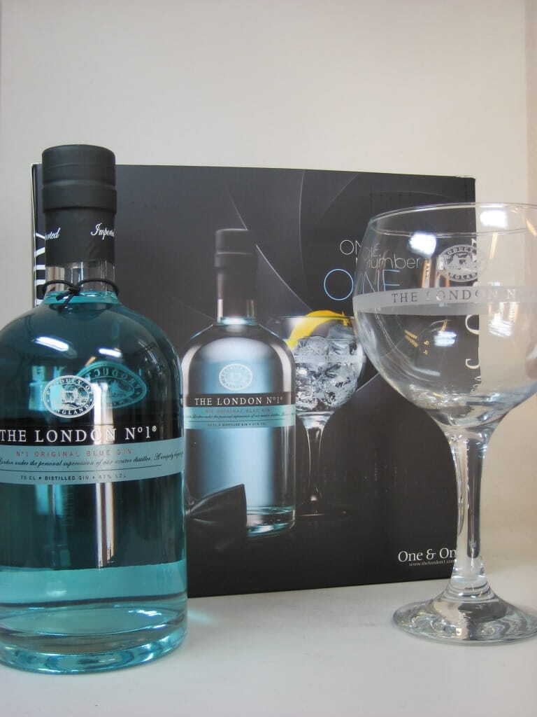 The London No. 1 - Original Blue Gin 47%vol. 0,7l - mit Glas The London No. 1 - Original Blue Gin 47%vol. 0,7l - mit Glas