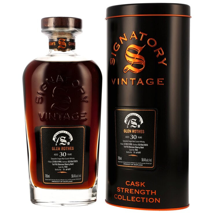 Glenrothes 30 year old 1st-fill Oloroso Sherry Butt #933 Signatory Symington’s Choice