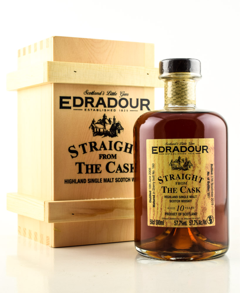 Edradour 10 year old 2008/2018 "Straight from the Cask" Sherry Butt #160 57,7%vol. 0,5l