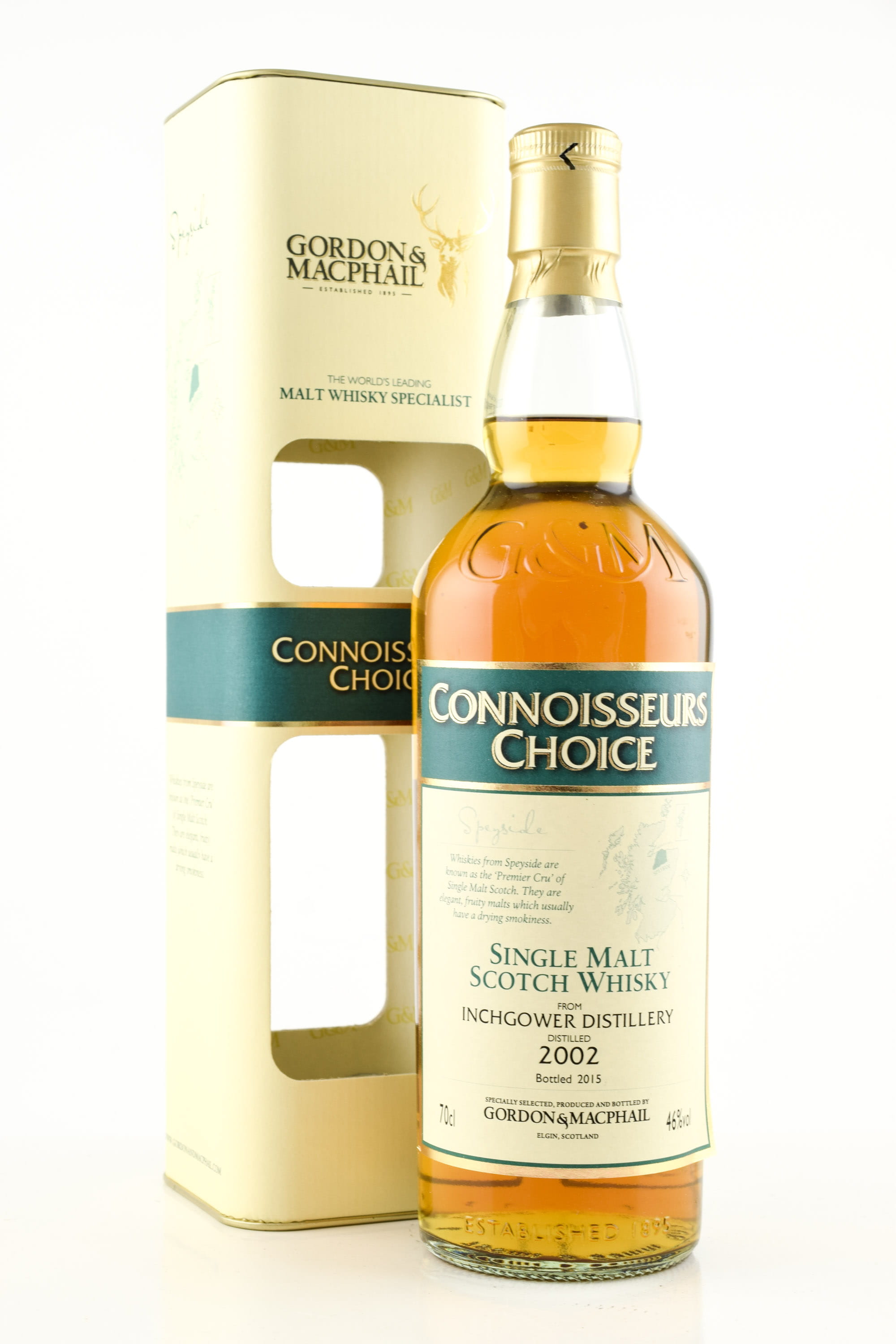 Inchgower 2002/2015 refill sherry hogsheads Gordon & MacPhail Connoisseurs Ch. 46% vol. 0,7l