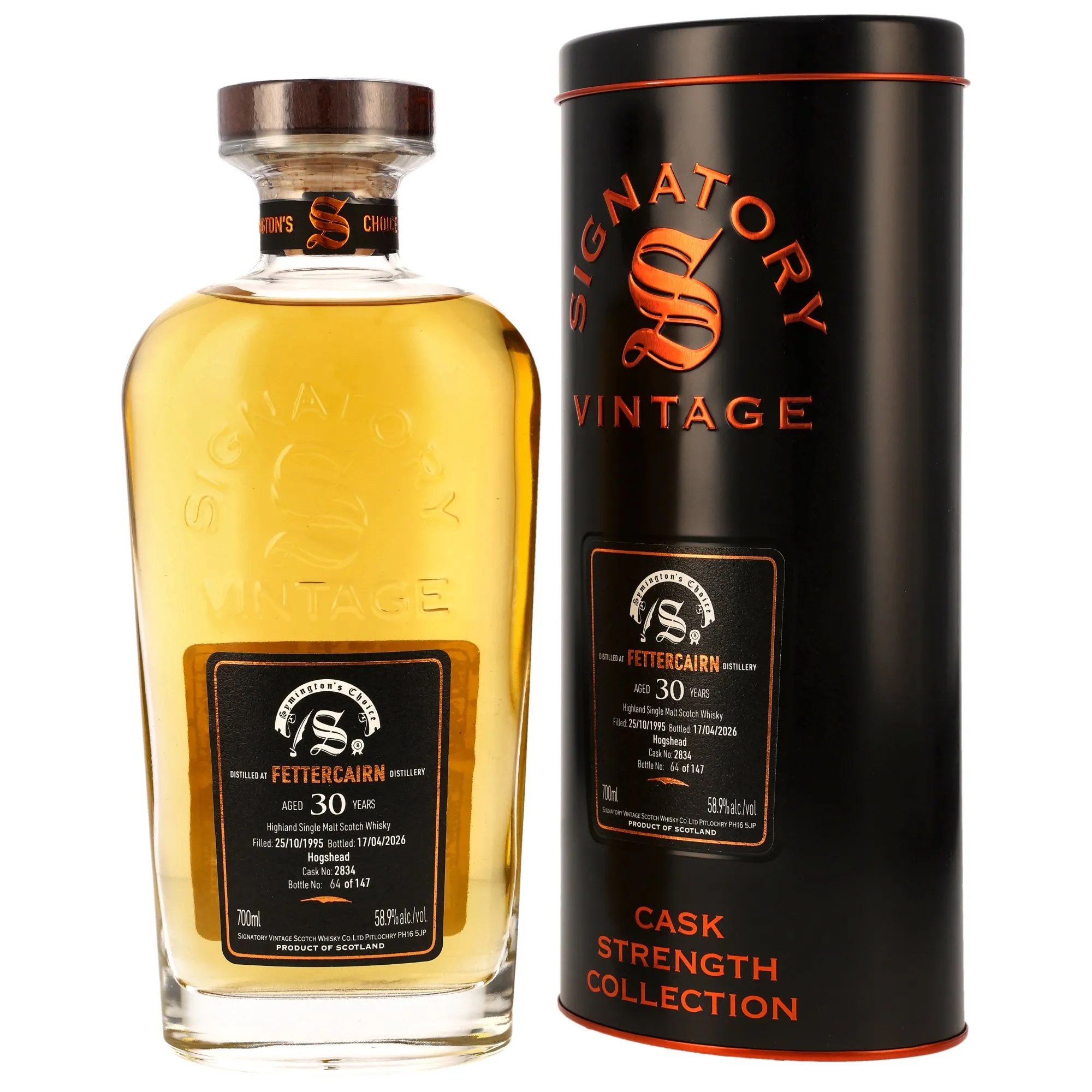 Fettercairn 1995/2026 - 30 Jahre - Hogshead #2834 - Sig Symingtons Choice