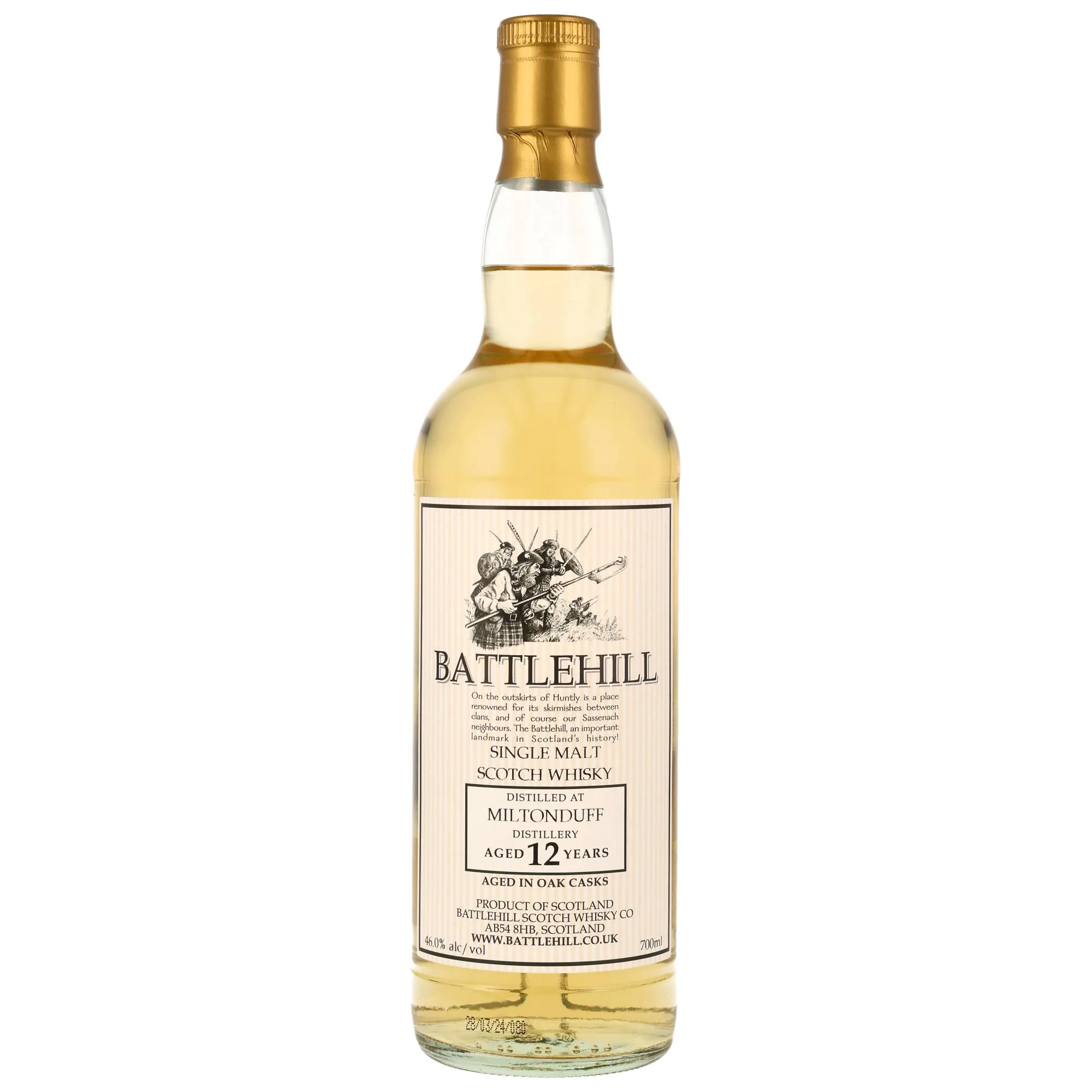 Miltonduff Battlehill 12 Year Old, 2011, Duncan Taylor, 46%