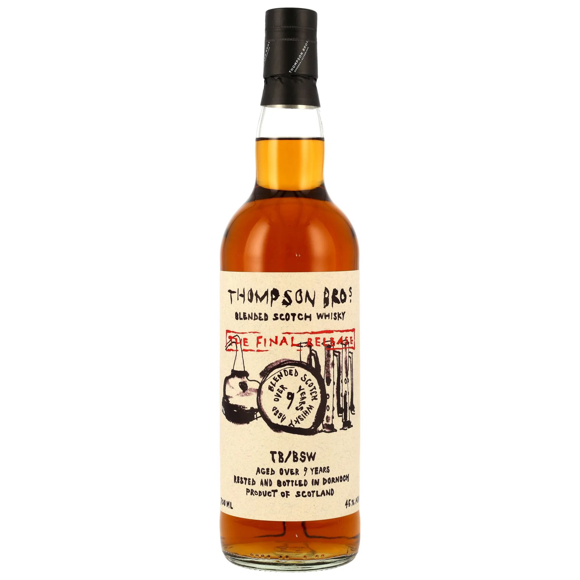 TB/BSW Blended Scotch Whisky - 9 Year Old - Final Release - Thompson Bros.