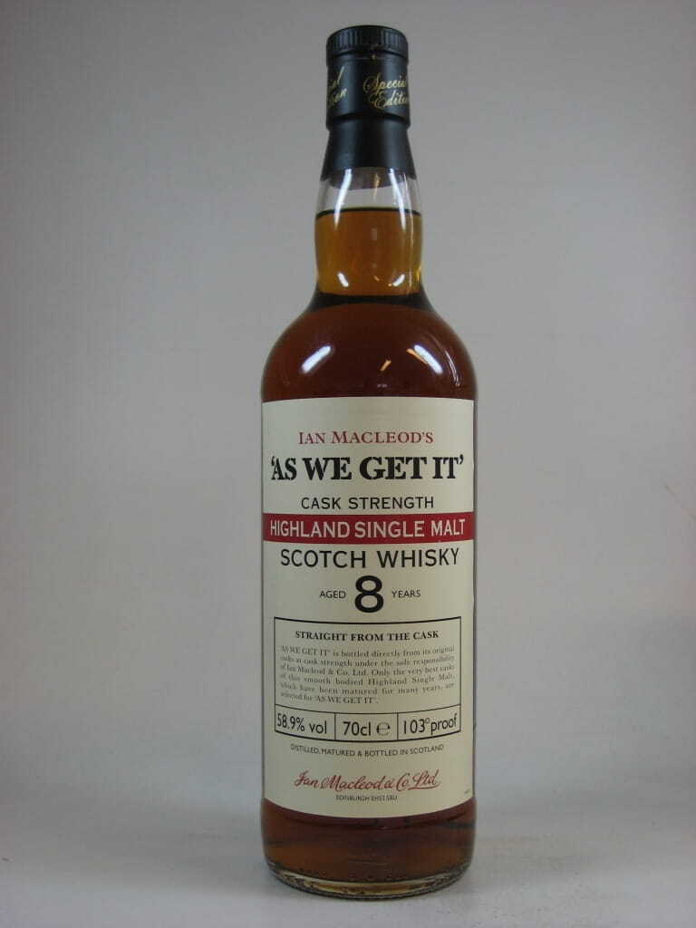 "AS WE GET IT" 8 Jahre Highlands Ian MacLeod 58,9%vol. 0,7l