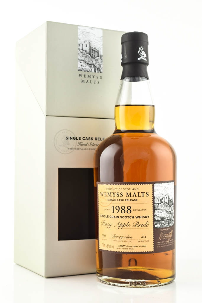 "Rosy Apple Brulé" 1988/2015 Single Sherry Butt Invergordon Wemyss Malts 46%vol. 0,7l