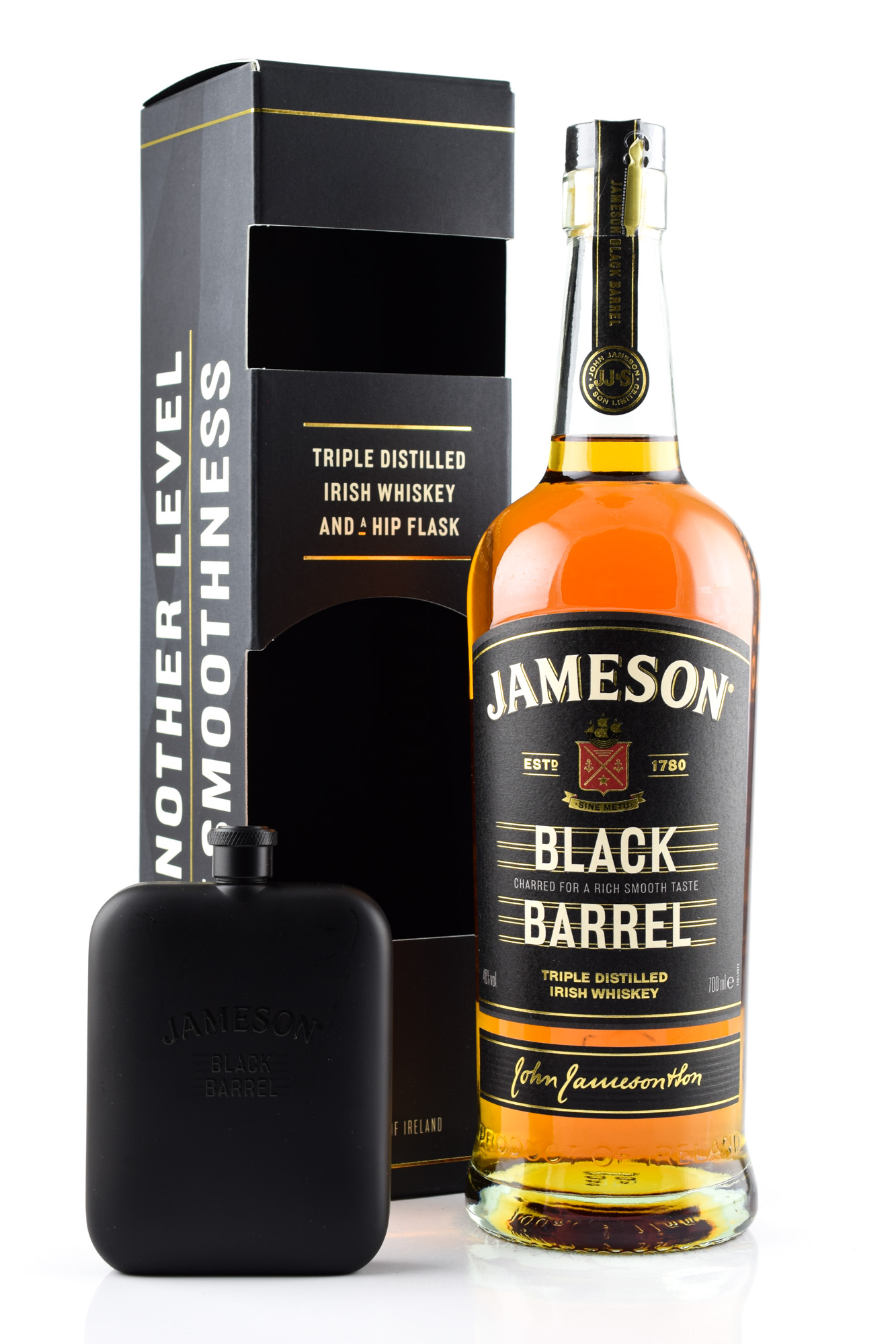 Jameson Black Barrel 40%vol. 0,7l with Hip Flask Jameson Black Barrel 40%vol. 0,7l with Hip Flask