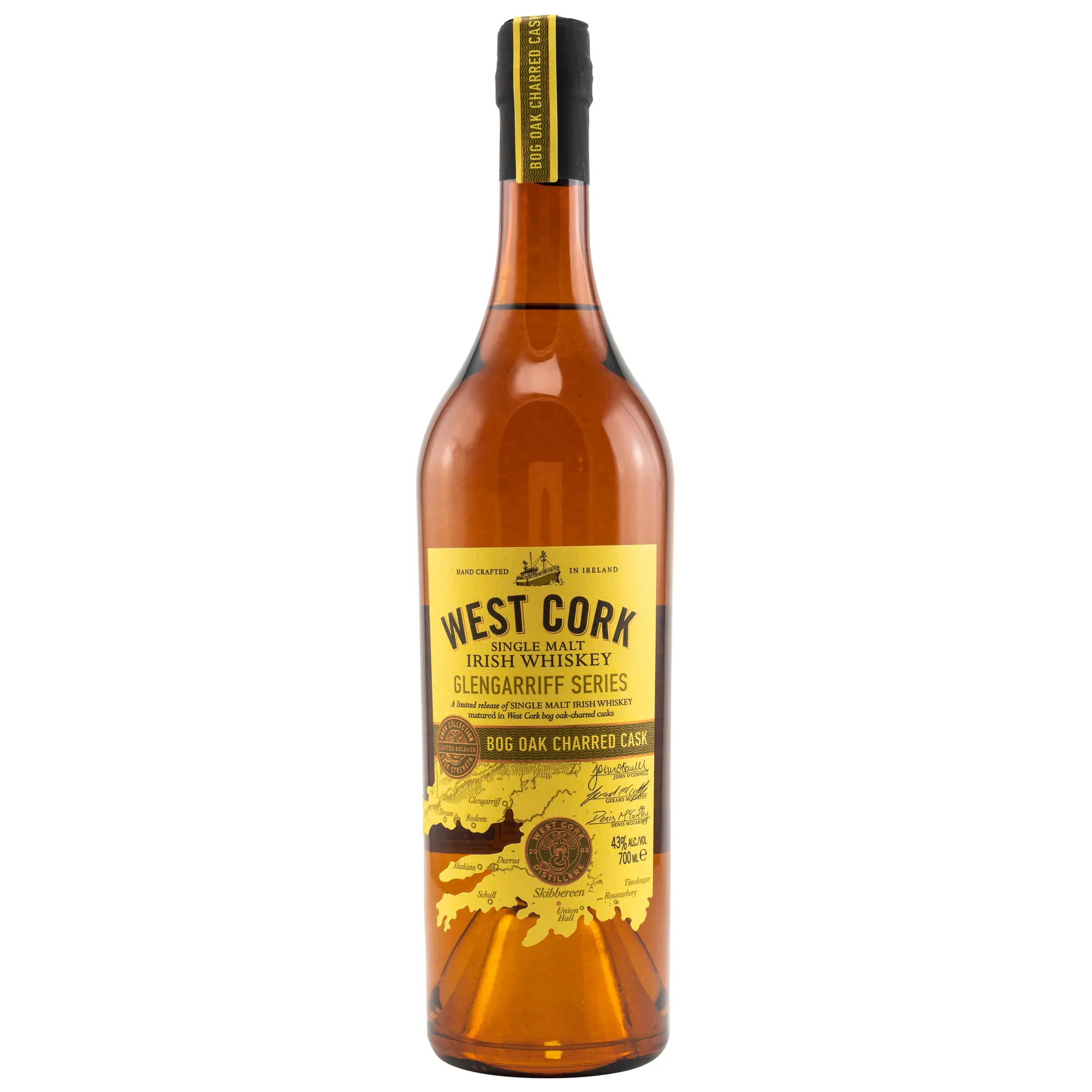 West Cork Glengarriff Series Bog Oak Charred Cask, Sherry & Bog Oak Charred Cask, 43%