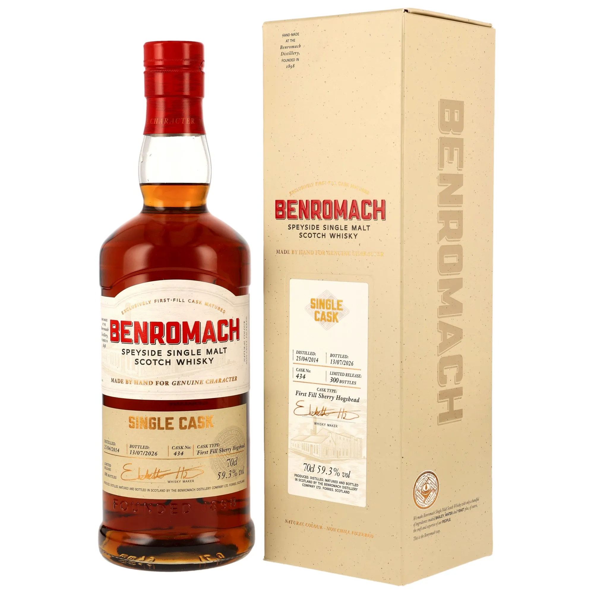 Benromach 2014/2026 - 12 Year Old - 1st Fill Sherry Hogshead #434
