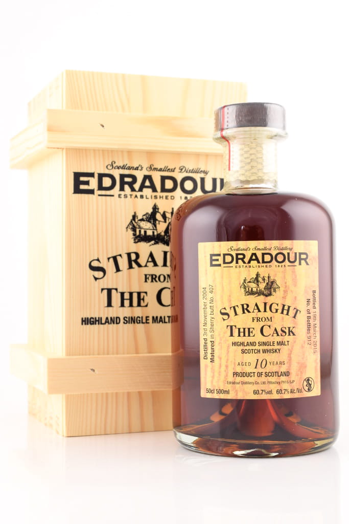 Edradour 10 Jahre 2004/2015 "Straight from the Cask" #407 60,7%vol. 0,5l