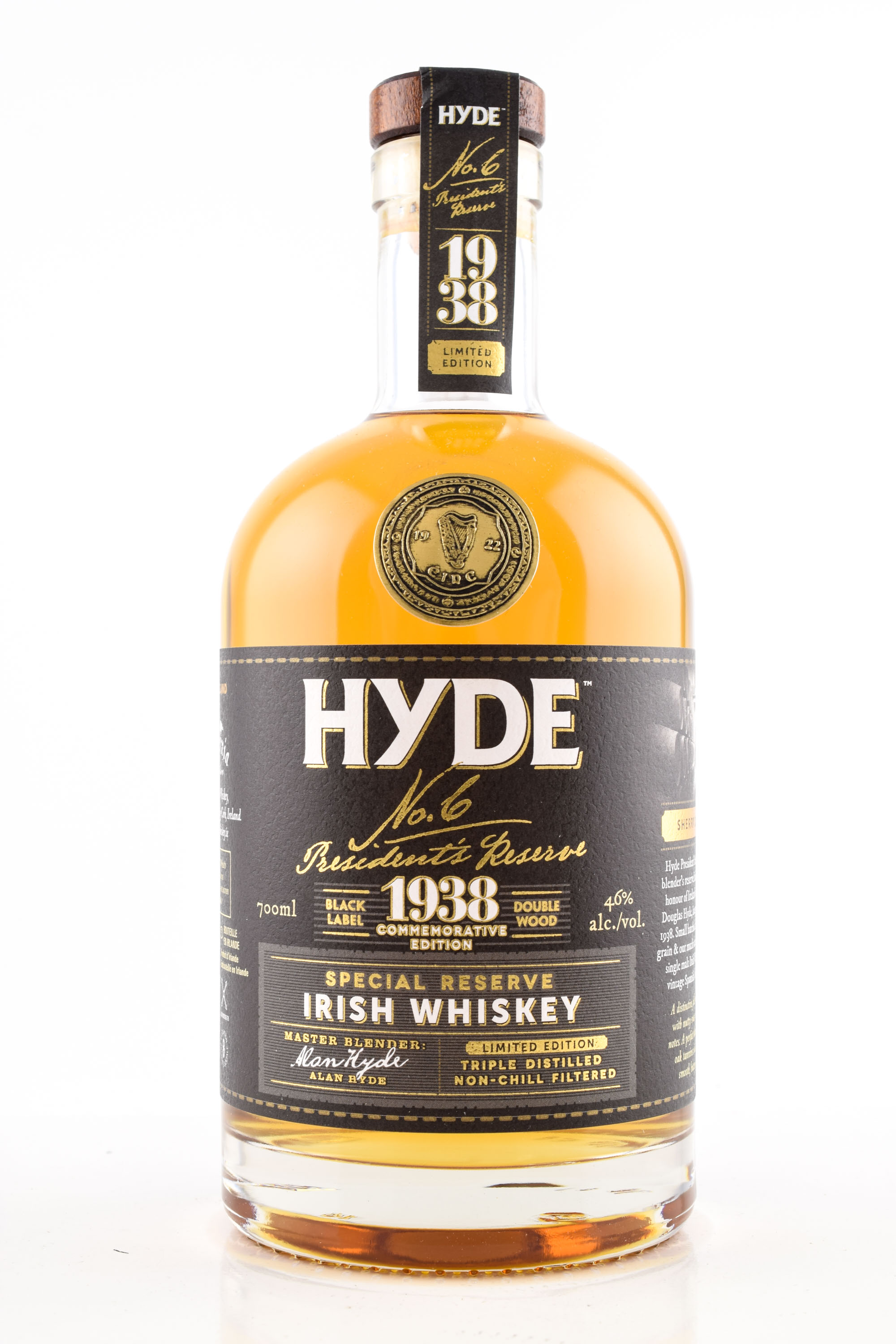 Hyde No. 6 President's Reserve 1938 Commemorative Edition, Bourbon & Oloroso Sherry Cask, Hibernia Distillers, 46%