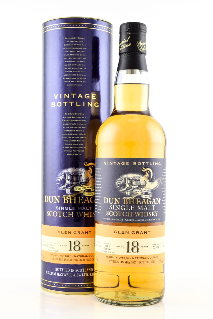 Glen Grant 18 Jahre 1997/2016 Pedro Ximénez Finish Dun Bheagan 46%vol. 0,7l