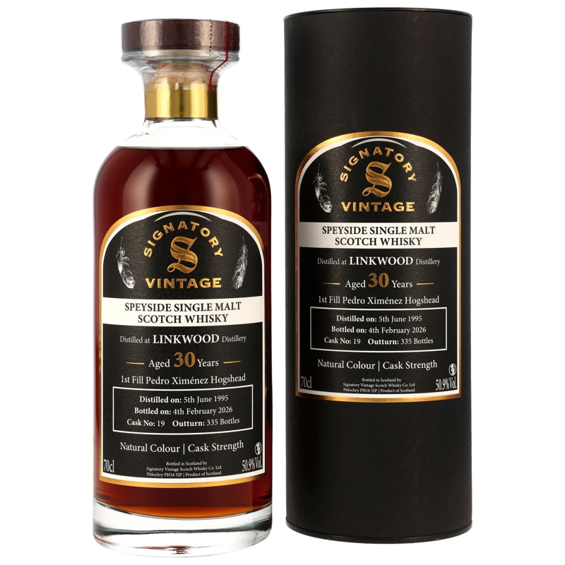Linkwood 30 Jahre 1995/2026 1st-fill Pedro Ximénez Sherry Hogshead #19 Signatory Vintage
