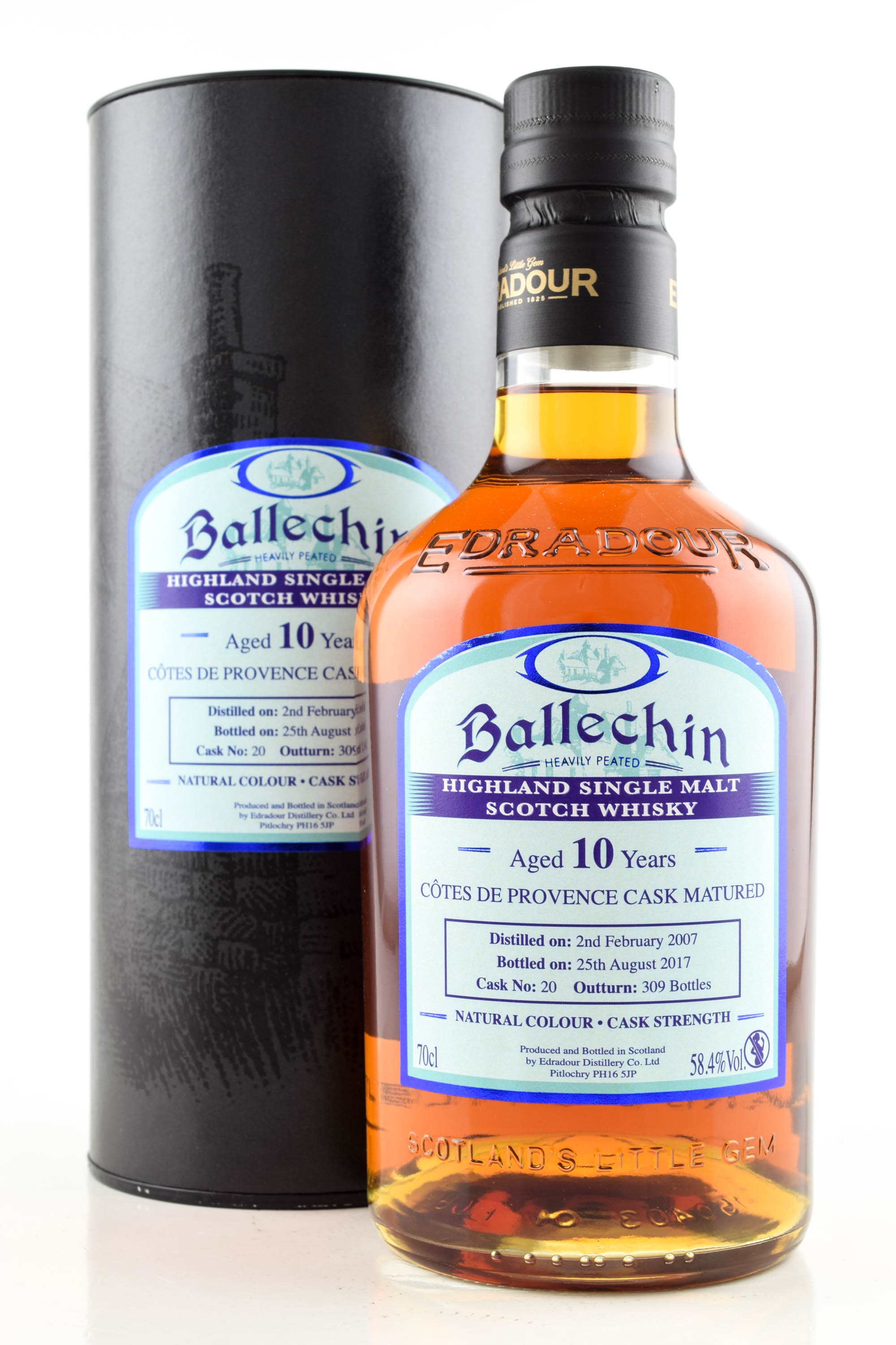 Ballechin 10 Year Old 2007/2017 Cotes de Provence Cask Matured # 20 58.4% vol. 0,7l