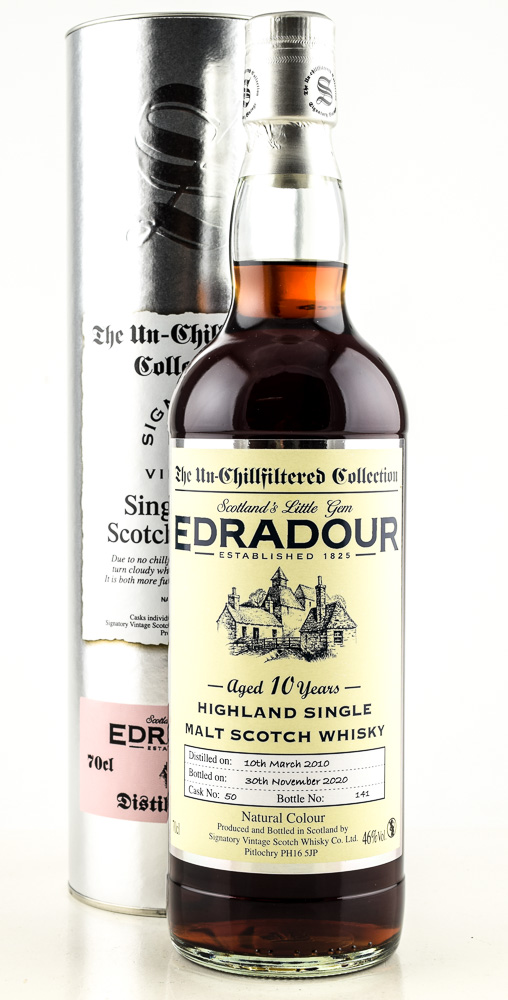 Edradour 10 year old 2010/2020 Single Cask #50 Signatory 46%vol. 0,7l Edradour 10 year old 2010/2020 Single Cask #50 Signatory 46%vol. 0,7l