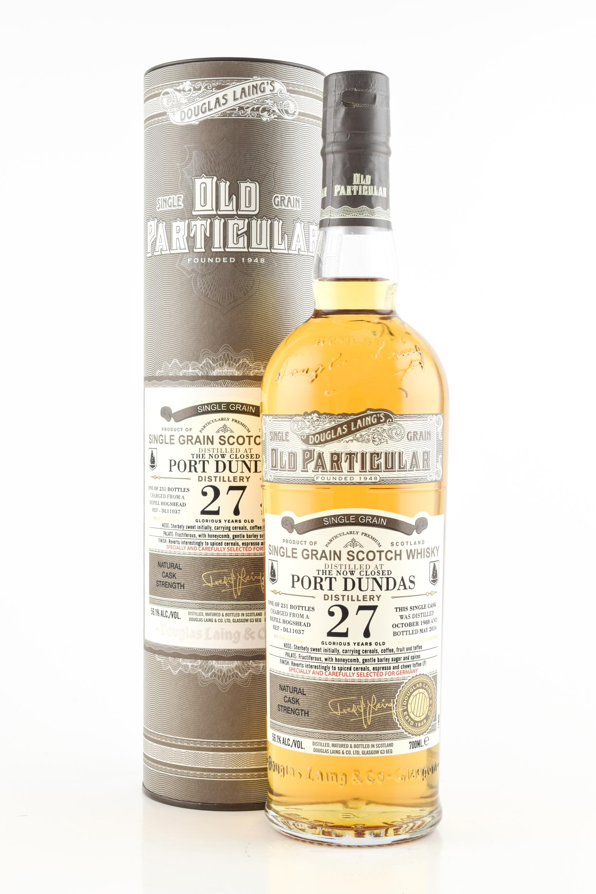 Port Dundas 27 Jahre Refill Hogshead Douglas Laing "Old Particular" 56,1%vol. 0,7l