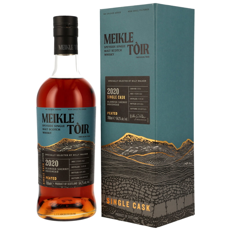 Meikle Toir 5 Jahre - 2020/2026 Peated Oloroso Sherry Hogshead #12726