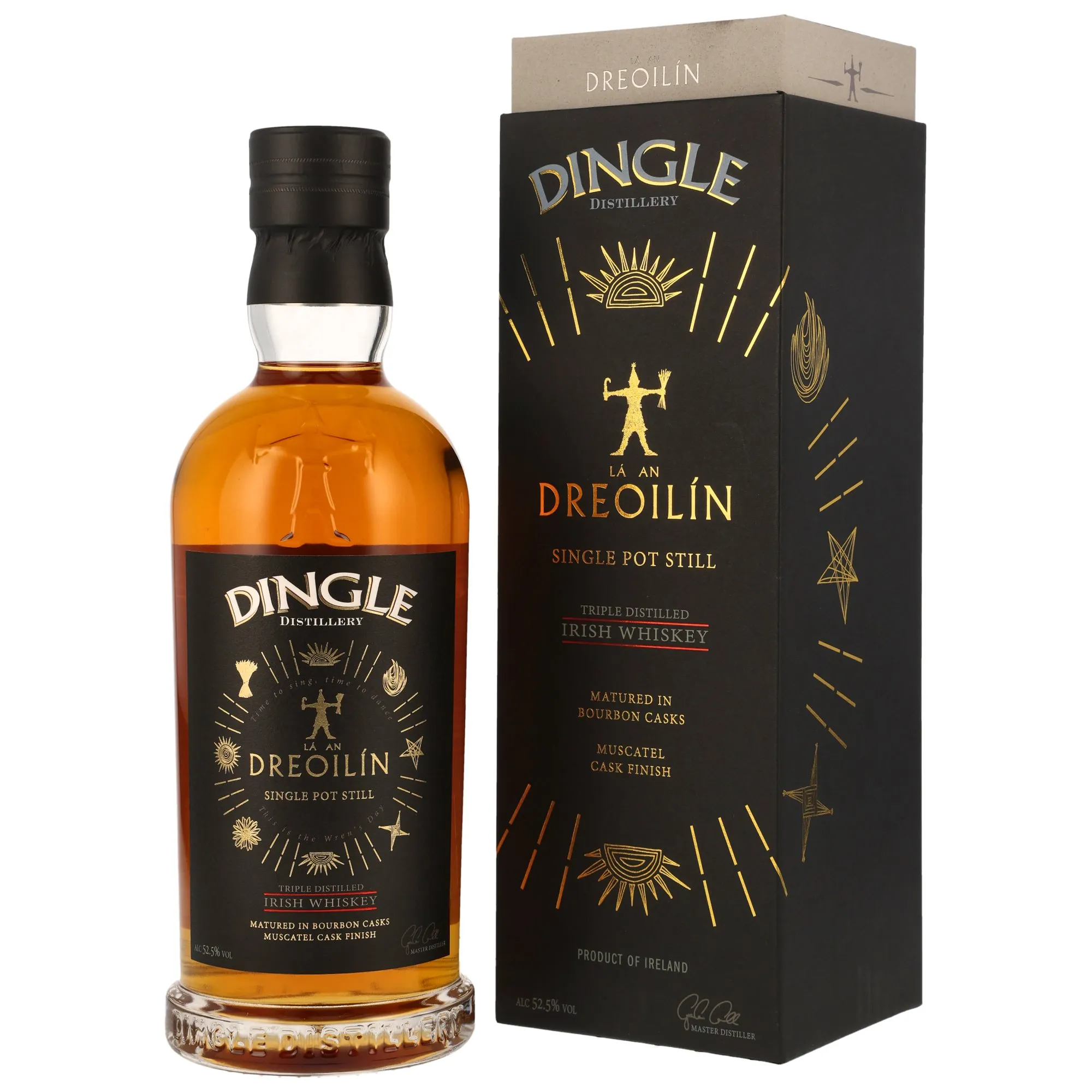 Dingle Lá an Dreoilín Single Pot Still 9 Year Old, Bourbon & Muscatel Cask, 2024, 52.5%