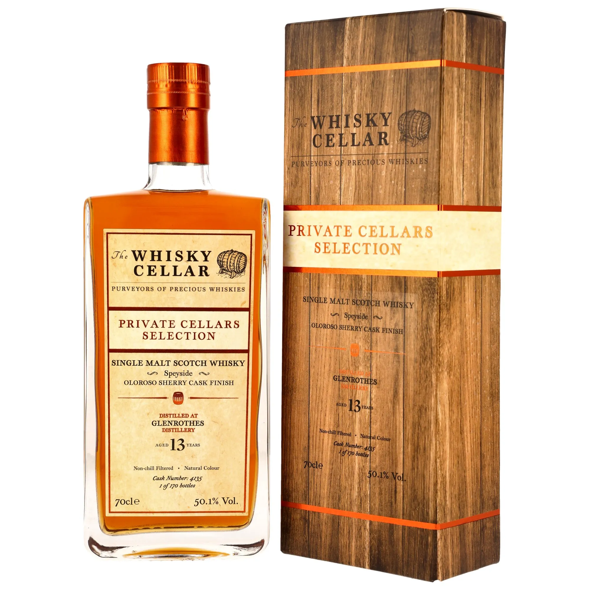 Glenrothes Private Cellars Selection 13 Year Old, Oloroso Sherry Cask, Cask #4135, 2012, The Whisky Cellar, 50.1%