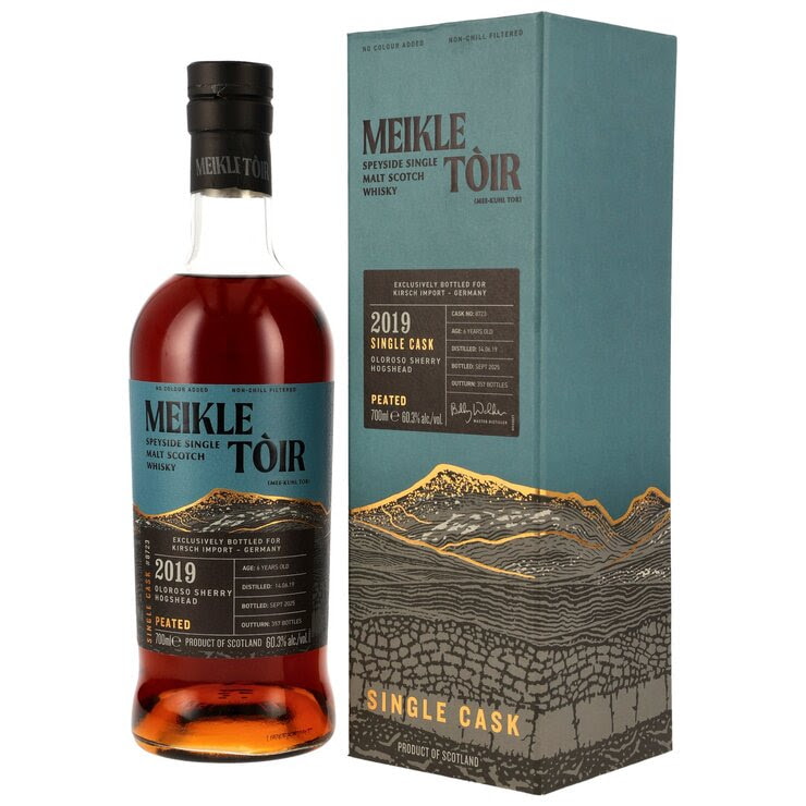 Meikle Toir 6 Year Old, Oloroso Sherry Cask, Cask #8723, 2019, Kirsch Import, 60.3%