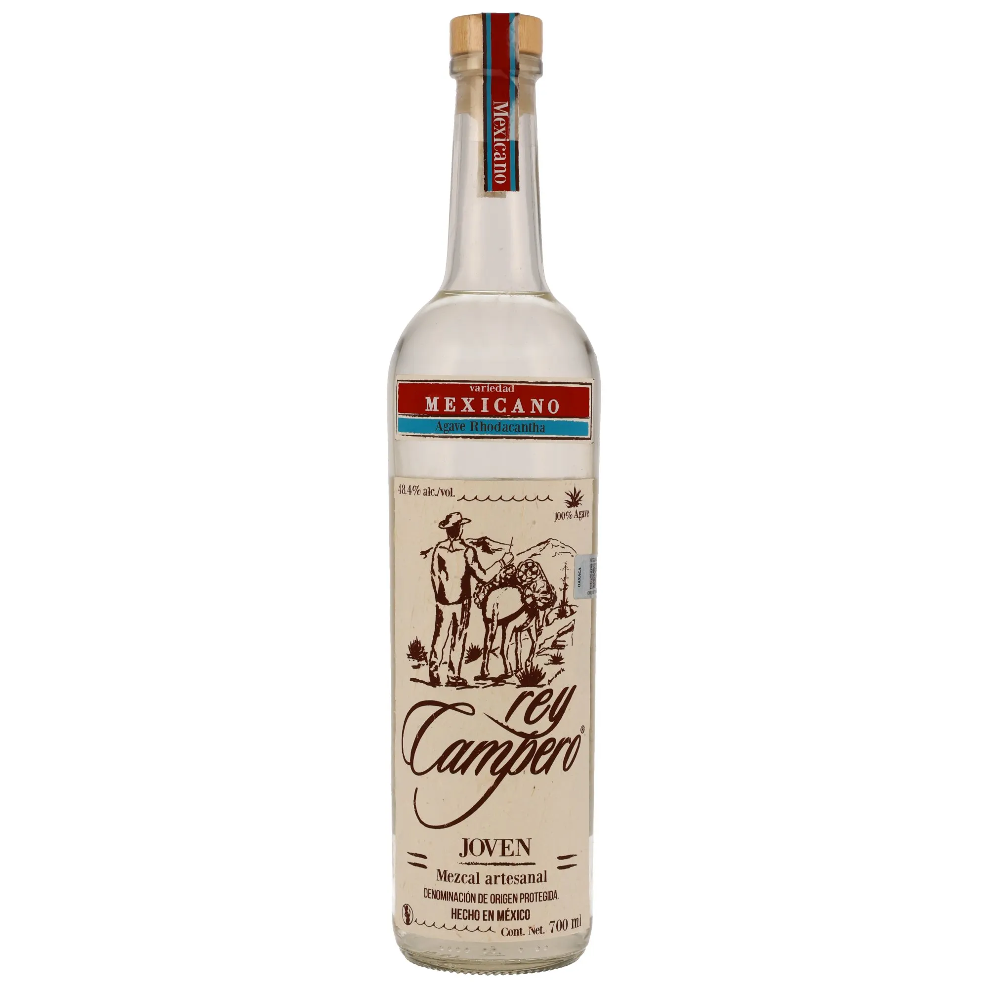 Rey Campero Mexicano Mezcal artesanal - Joven - 48,4%