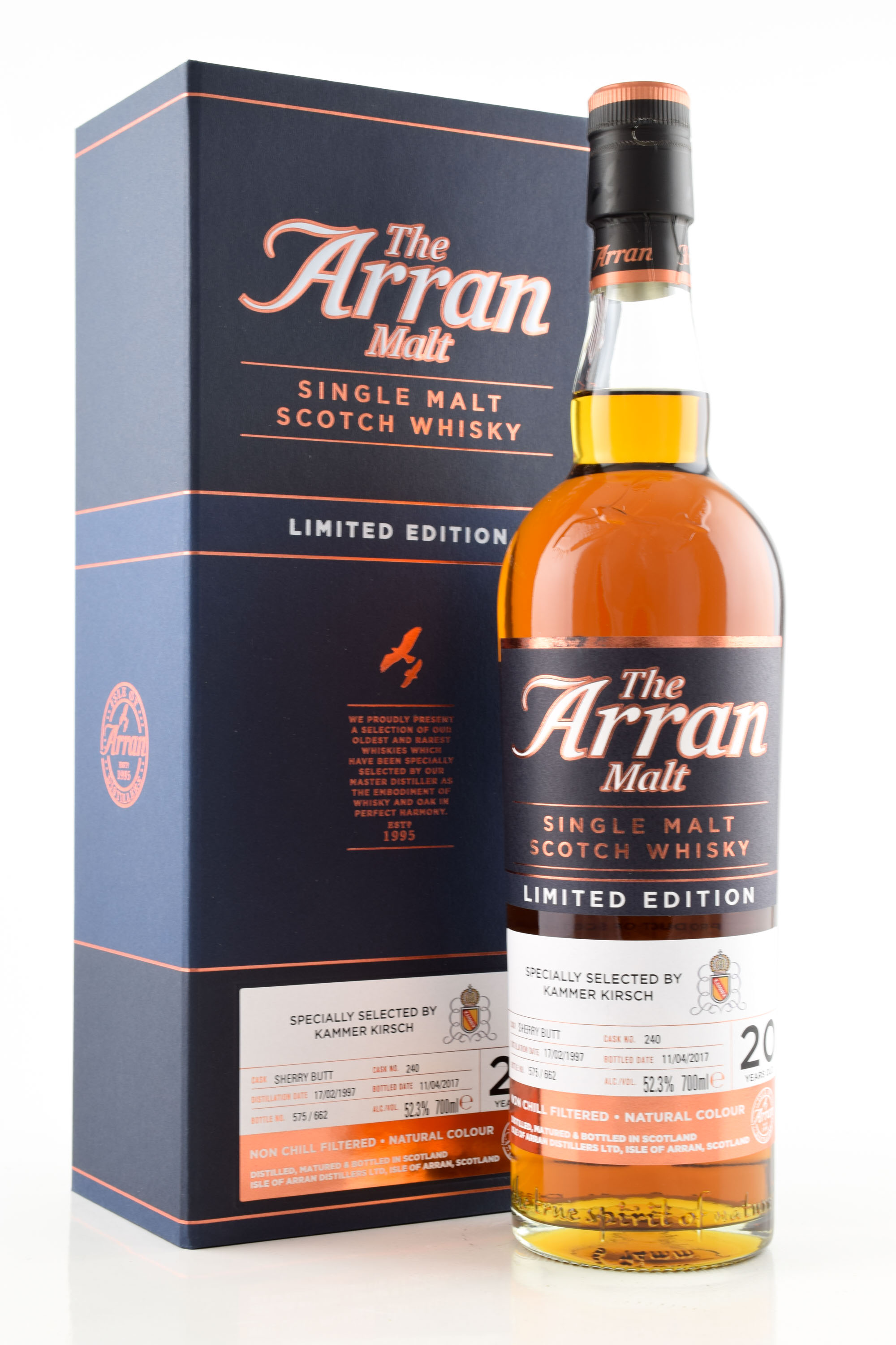 Arran 20 Year Old 1997/2017 Sherry Butt # 240 52.3% vol. 0,7l